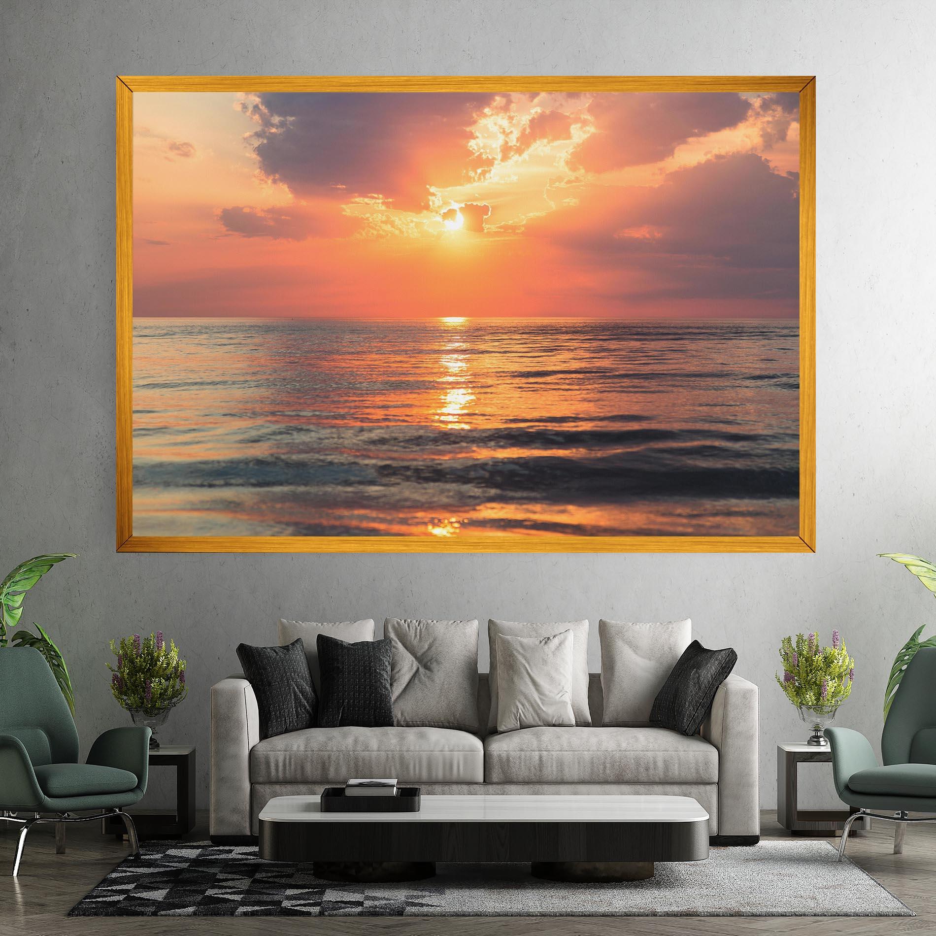 Картина на платно Orange Sunrise Cloud mockup 7