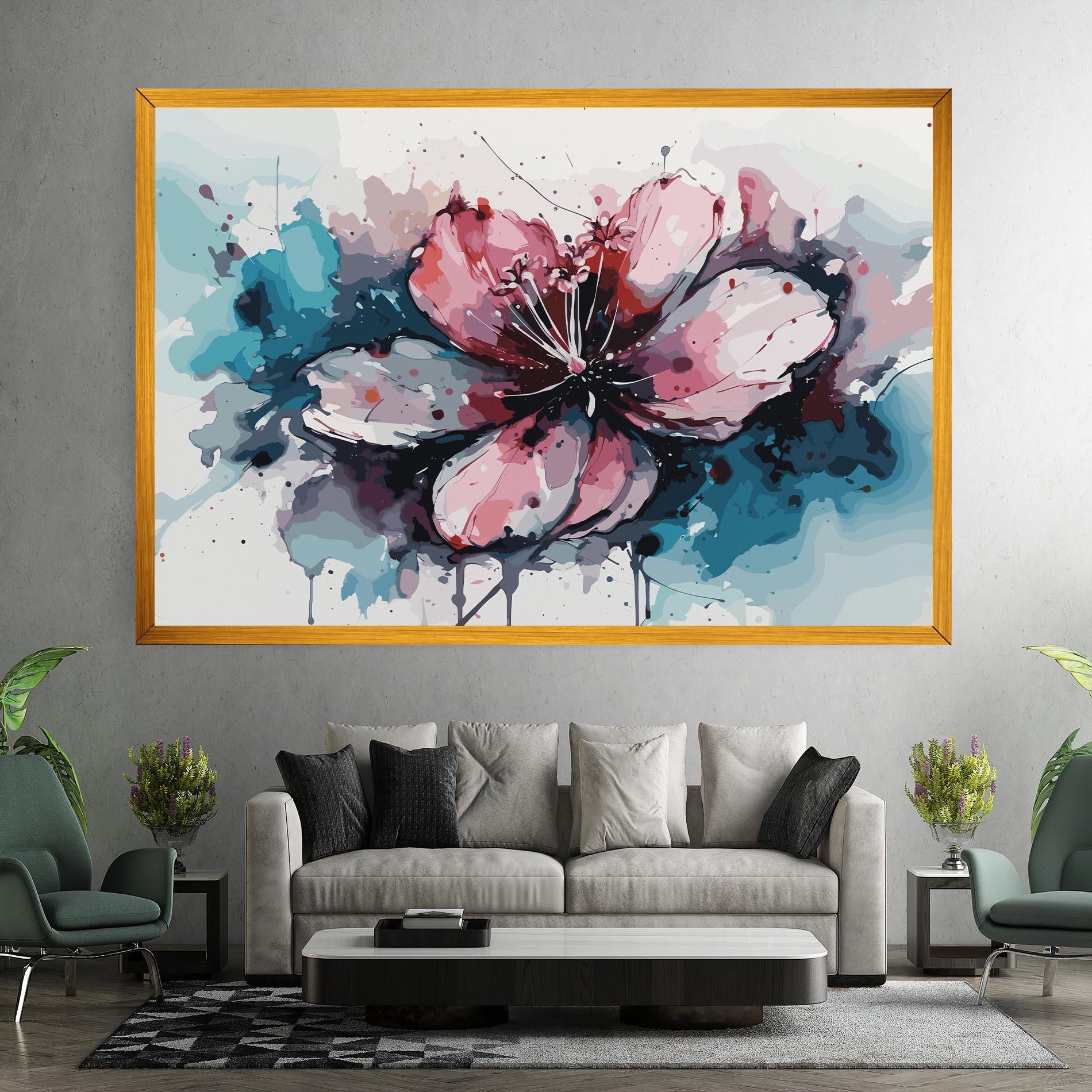 Картина на платно Pink Blue Nature mockup 7