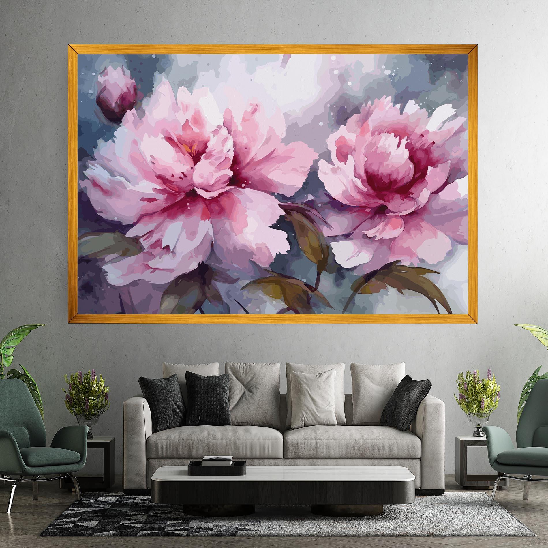 Картина на платно Pink Nature Flower mockup 7