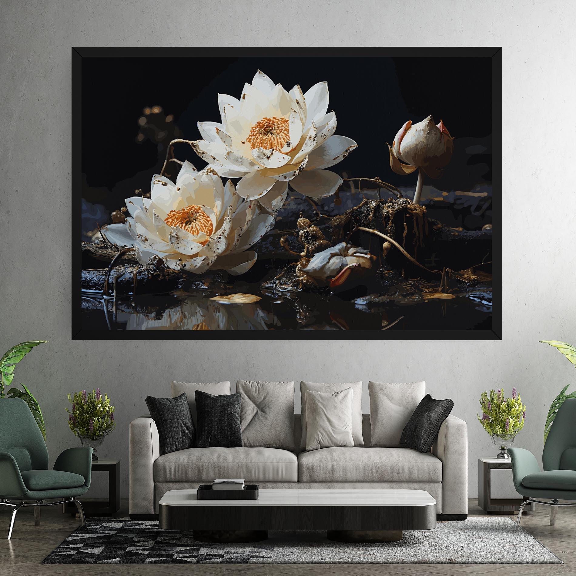 Картина на платно Beautiful White Nature mockup 7