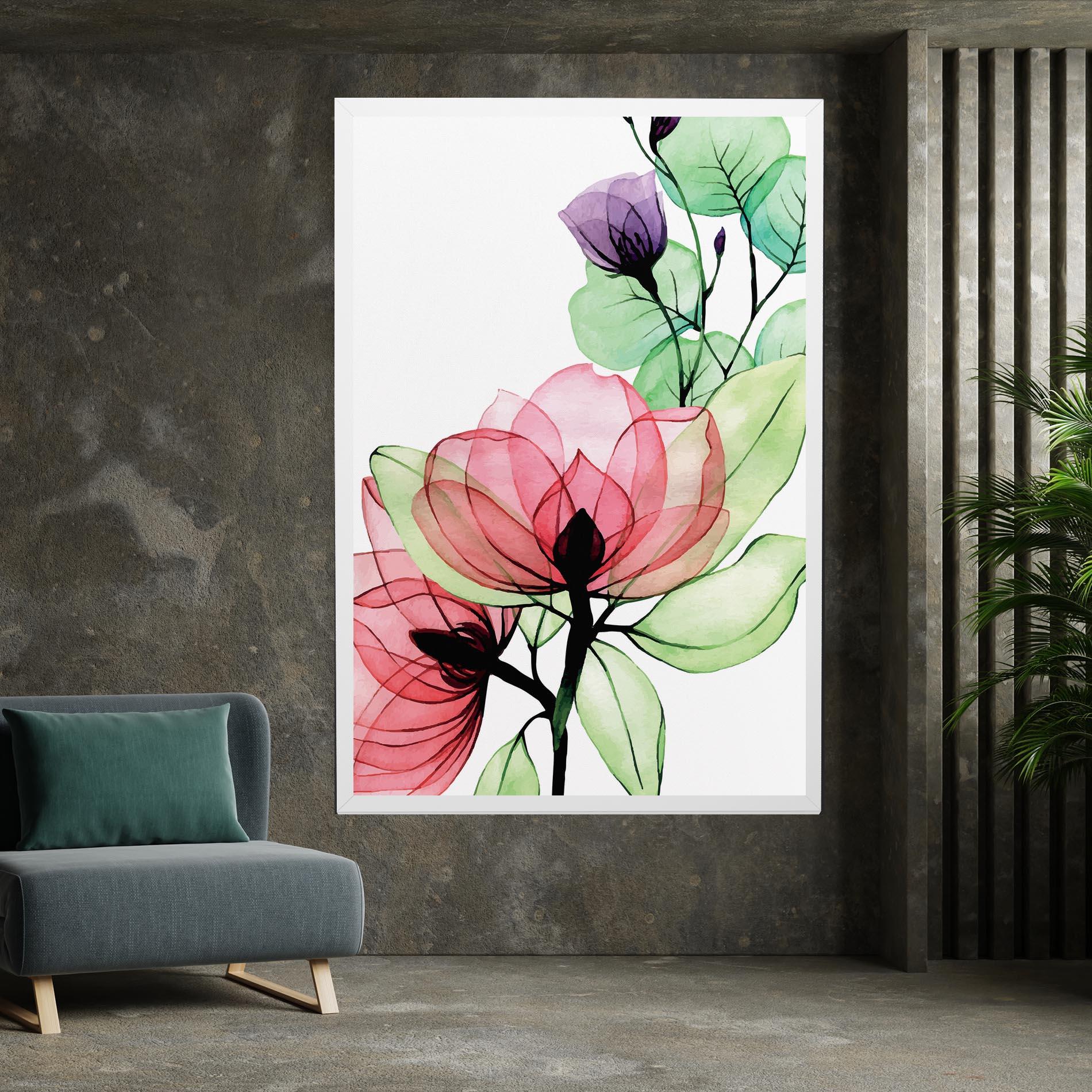 Картина на платно Pink Green Nature mockup 7