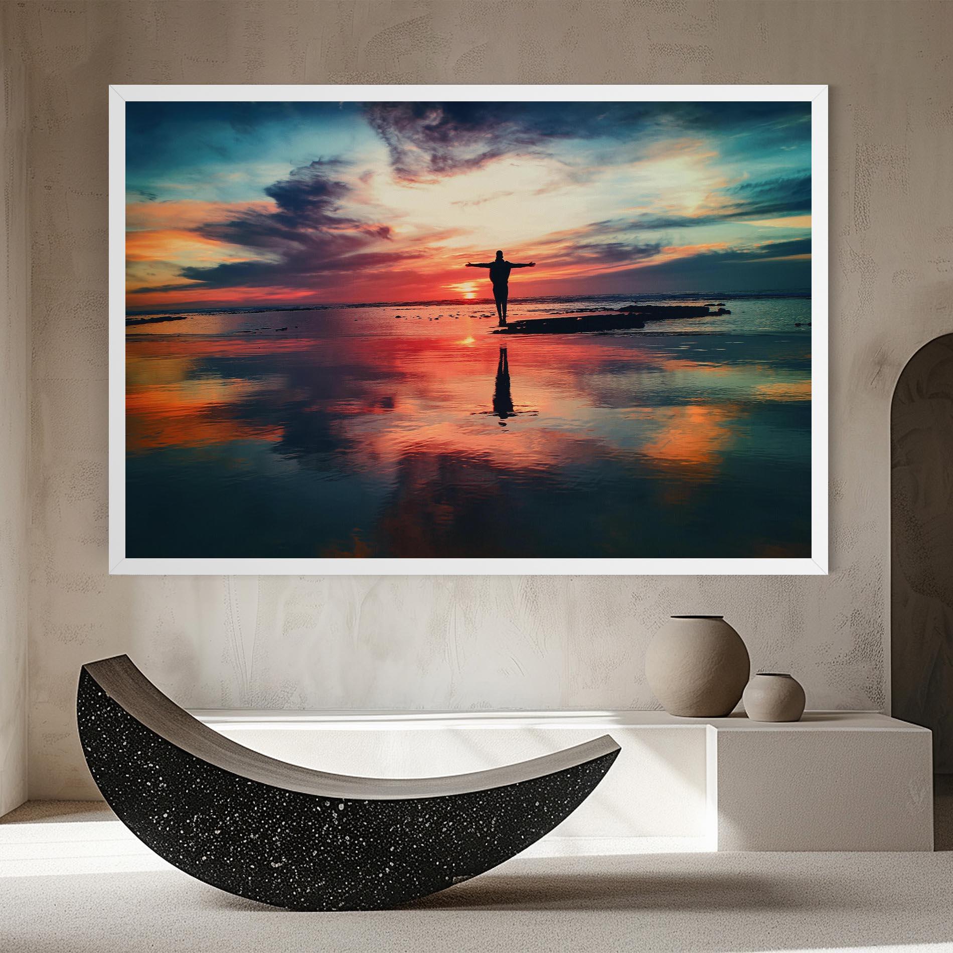 Картина на платно Pink Purple Sky Man mockup 8