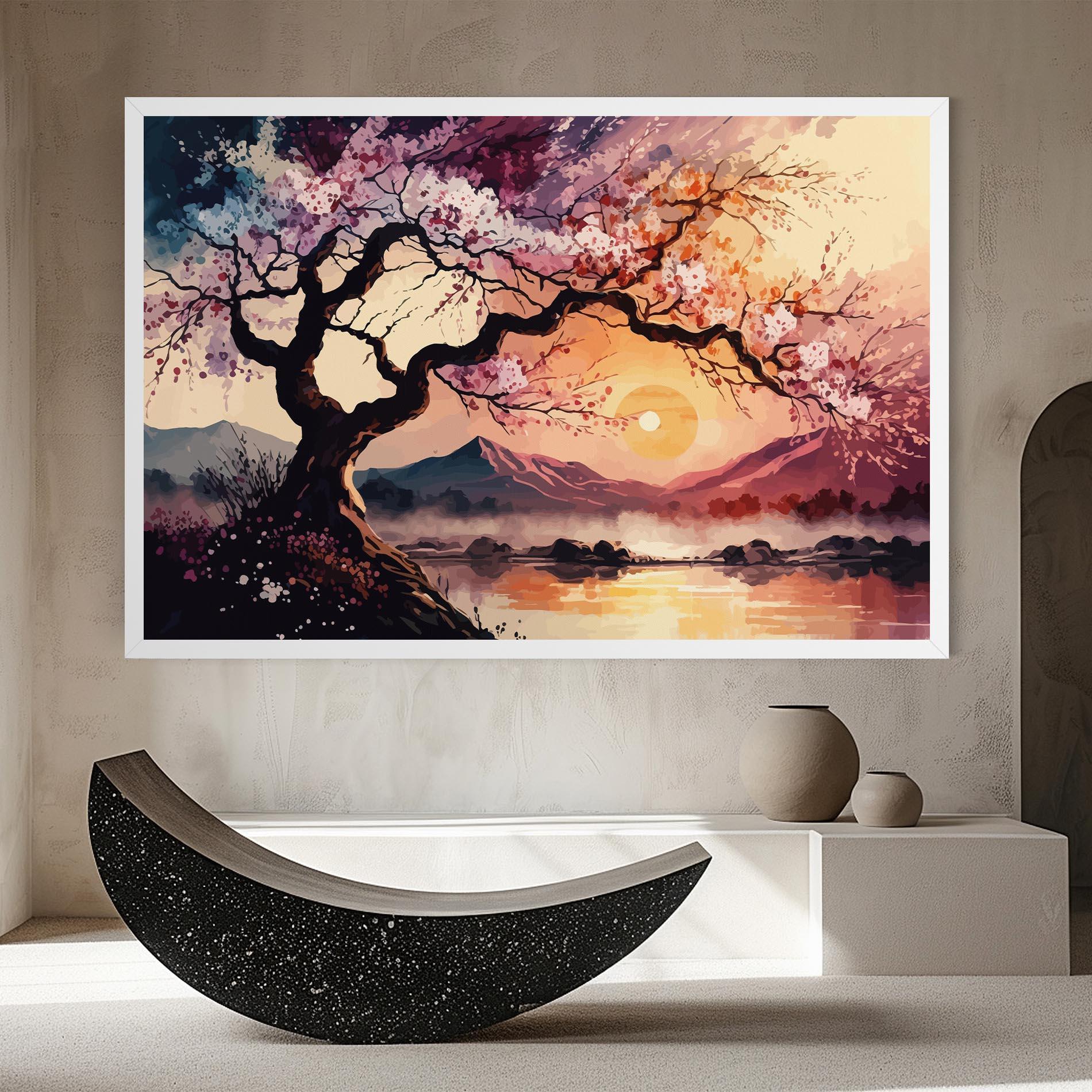 Картина на платно Pink Tree Nature mockup 8