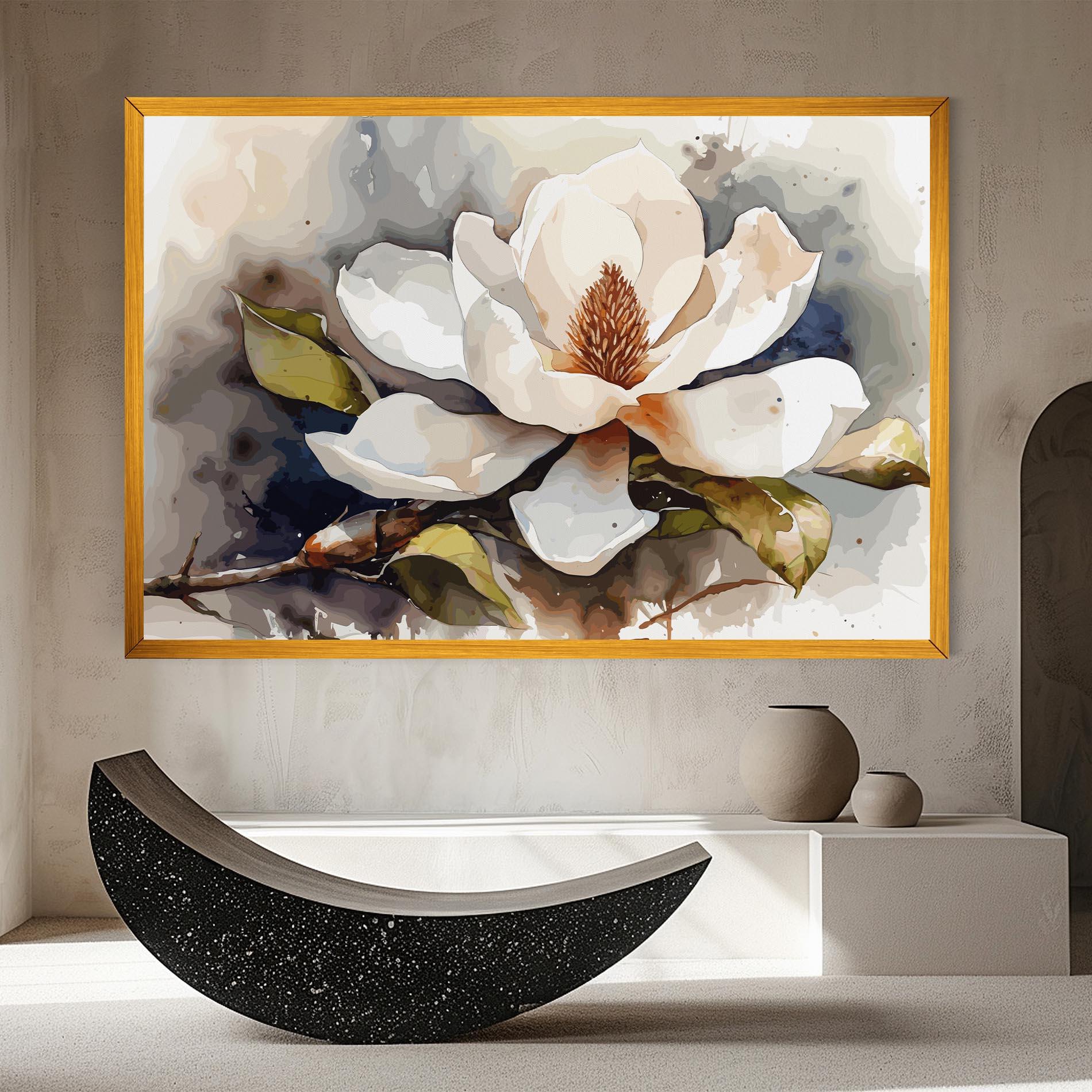 Картина на платно Cream Nature Flower mockup 8