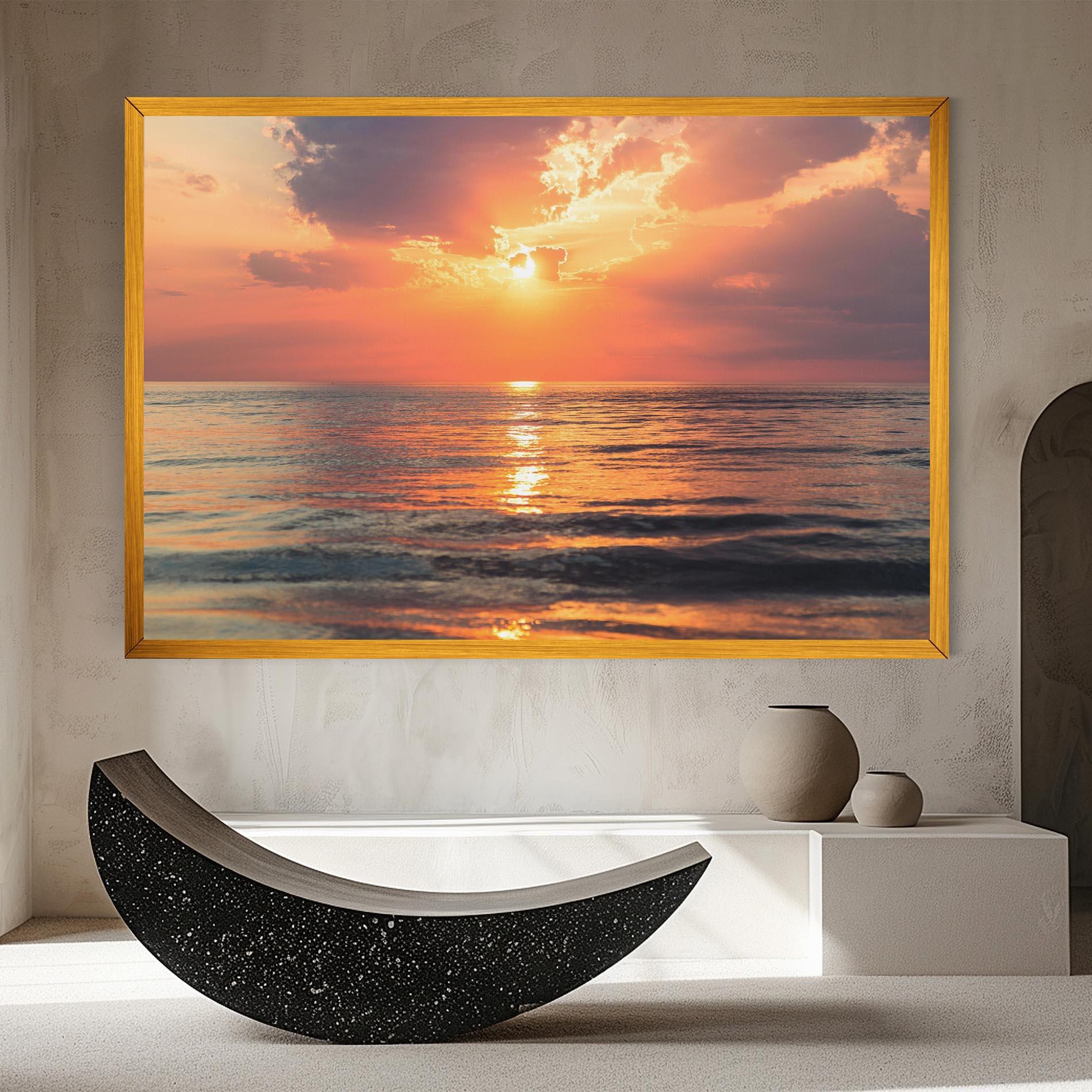 Картина на платно Orange Sunrise Cloud mockup 8