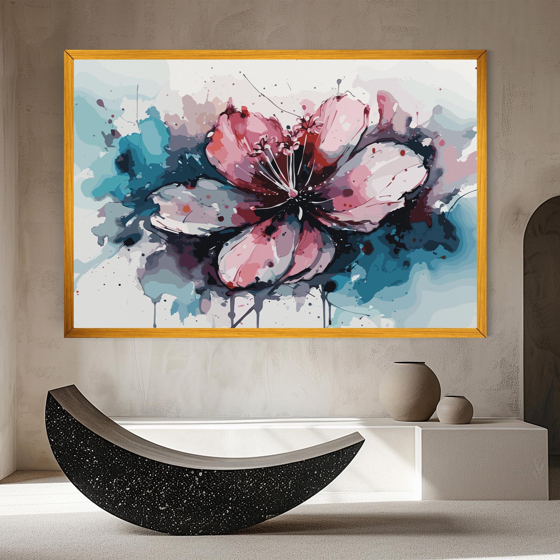 Картина на платно Pink Blue Nature mockup 8