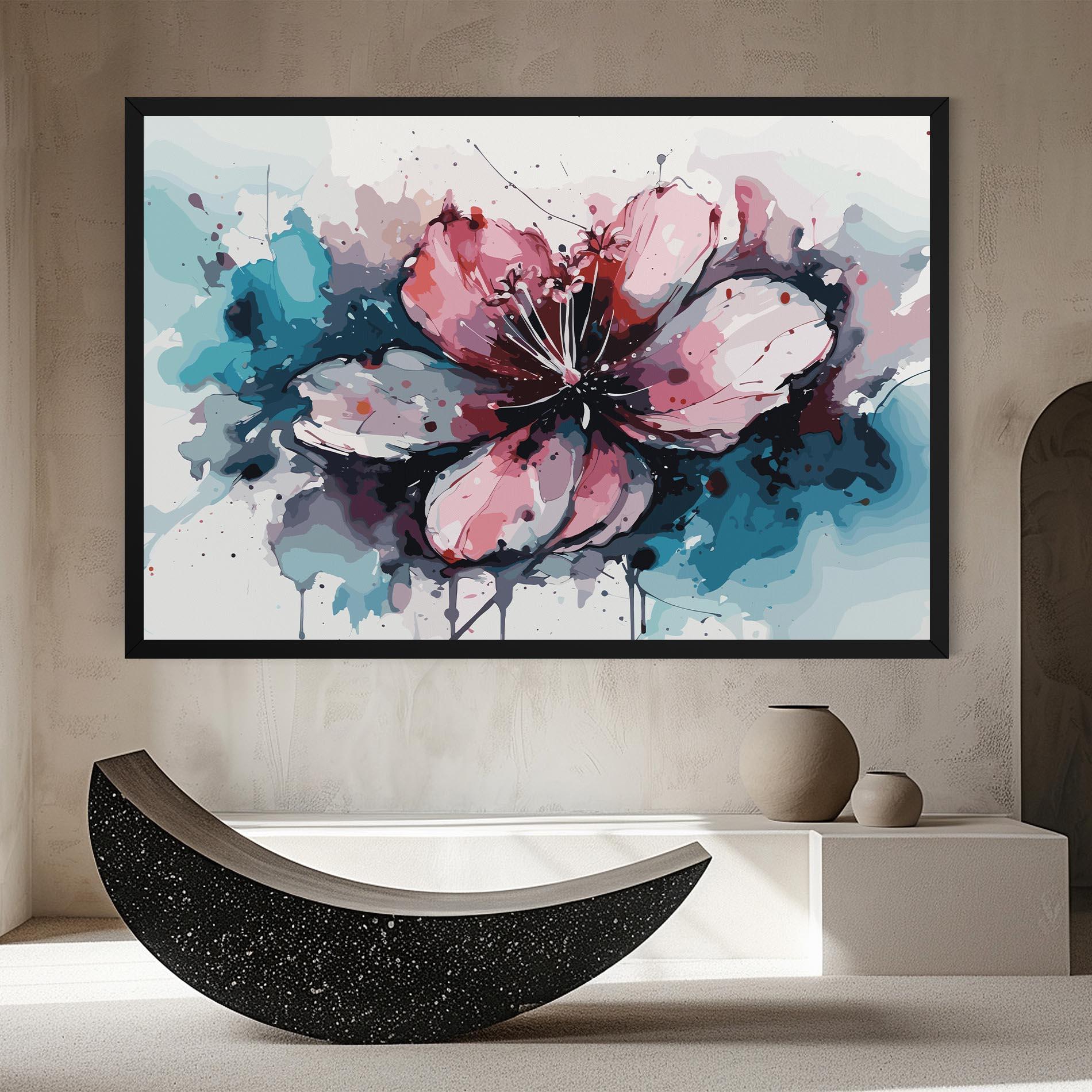 Картина на платно Pink Blue Nature mockup 8