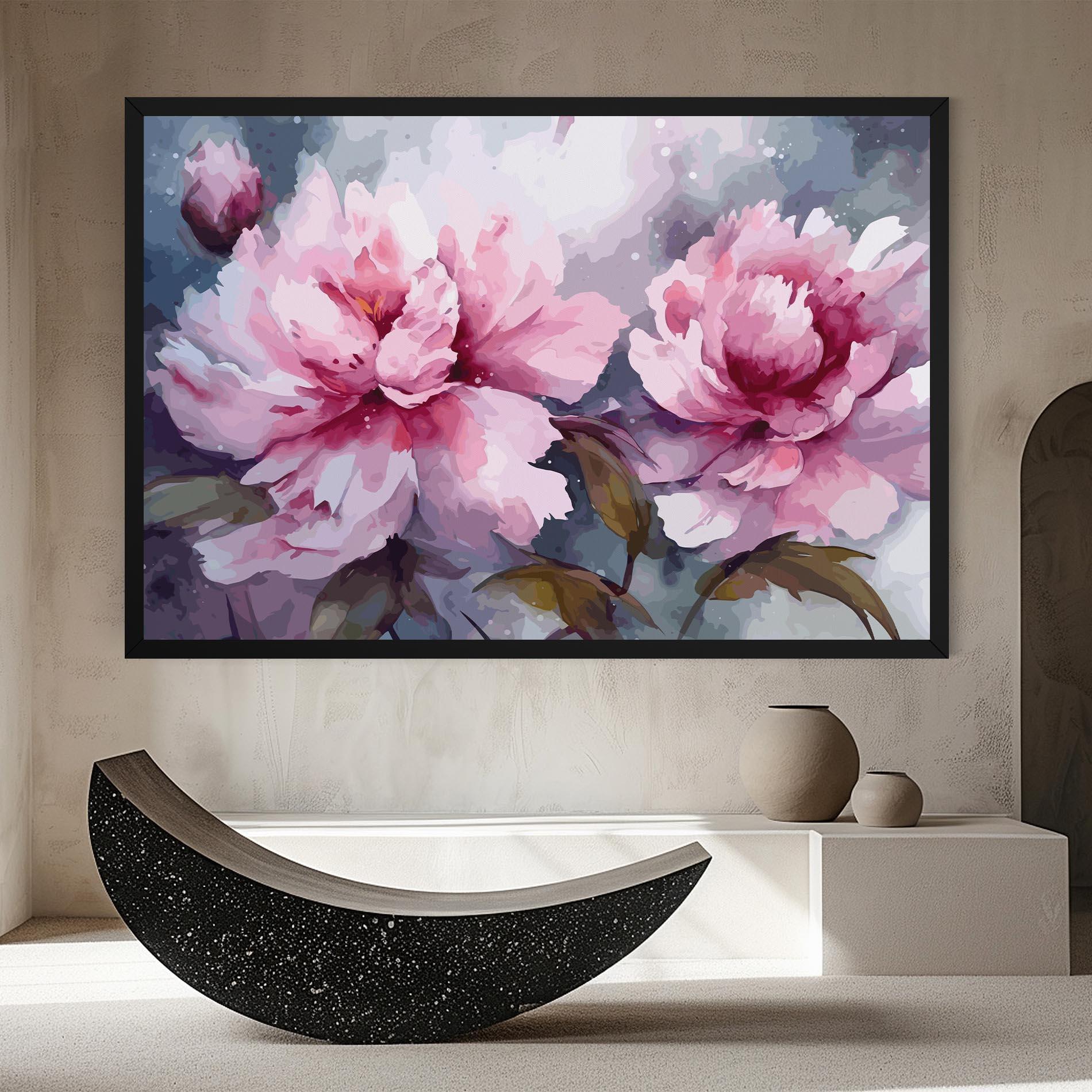 Картина на платно Pink Nature Flower mockup 8