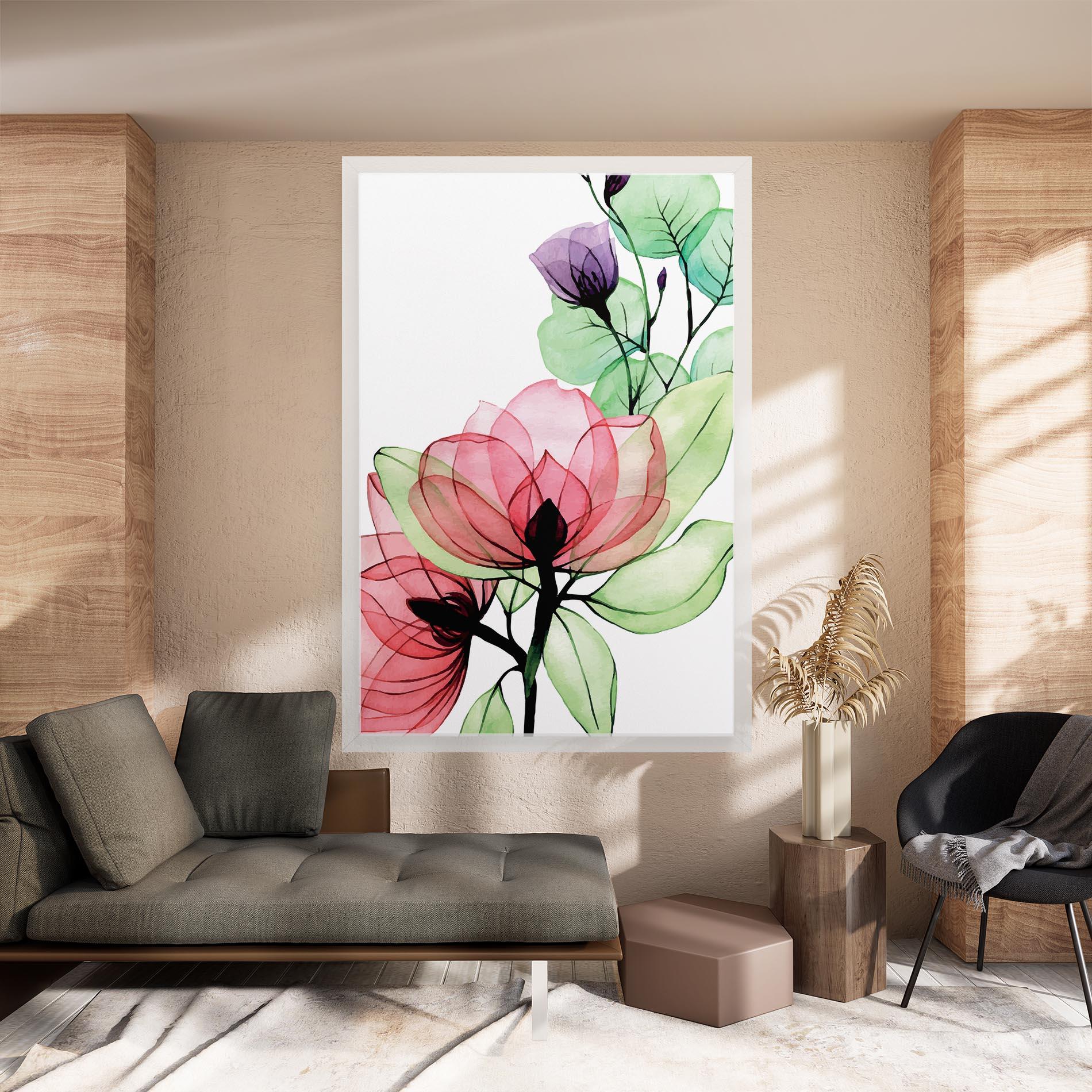 Картина на платно Pink Green Nature mockup 8