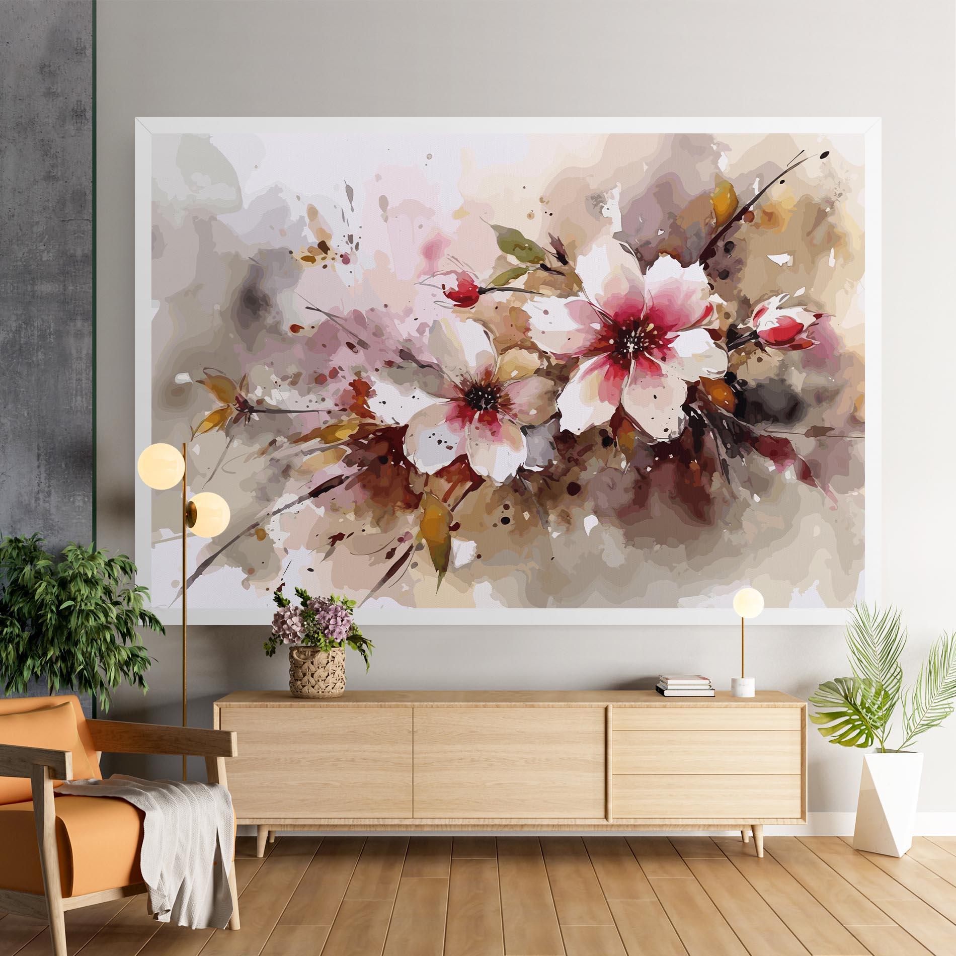 Картина на платно Beautiful Cherry Flower mockup 9