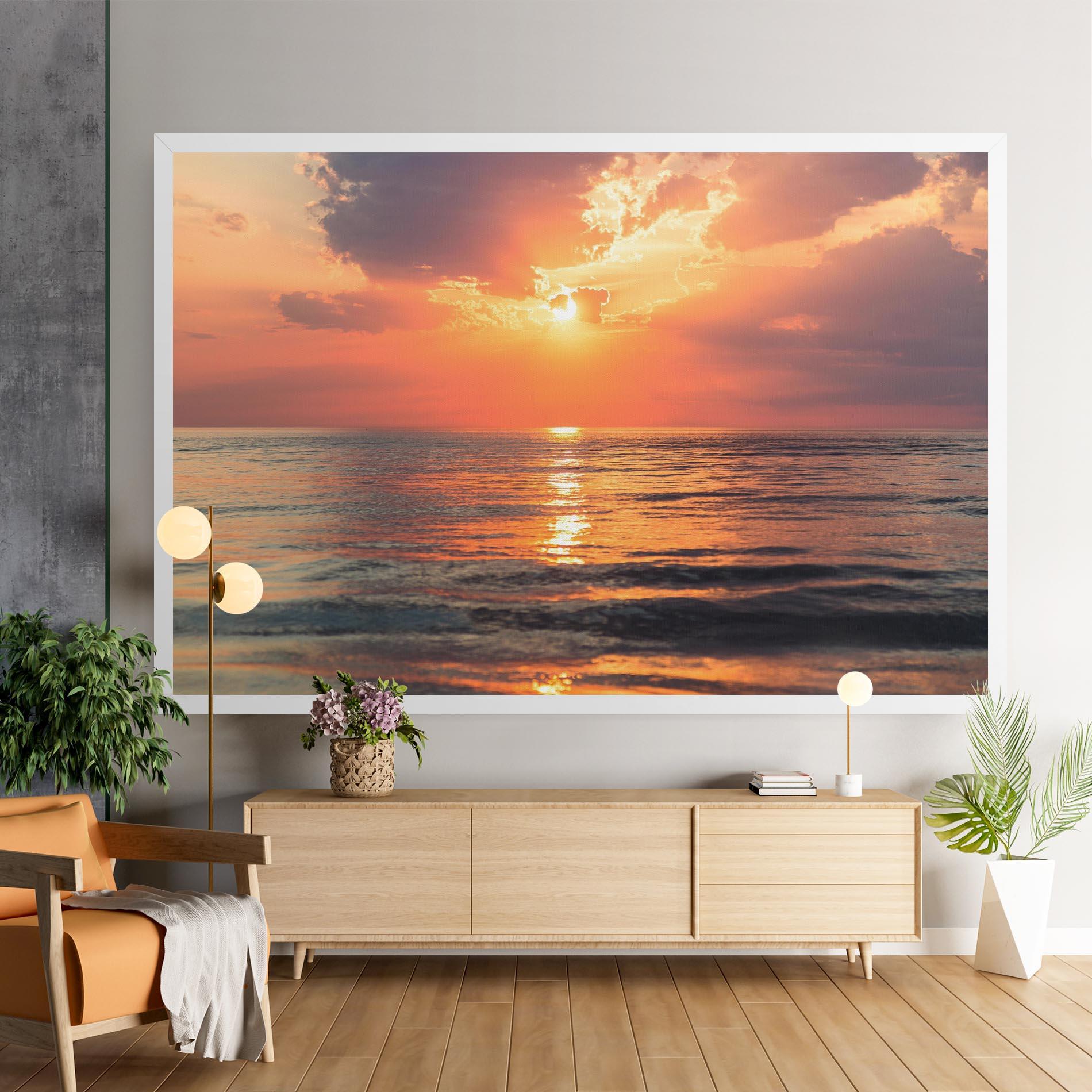 Картина на платно Orange Sunrise Cloud mockup 9