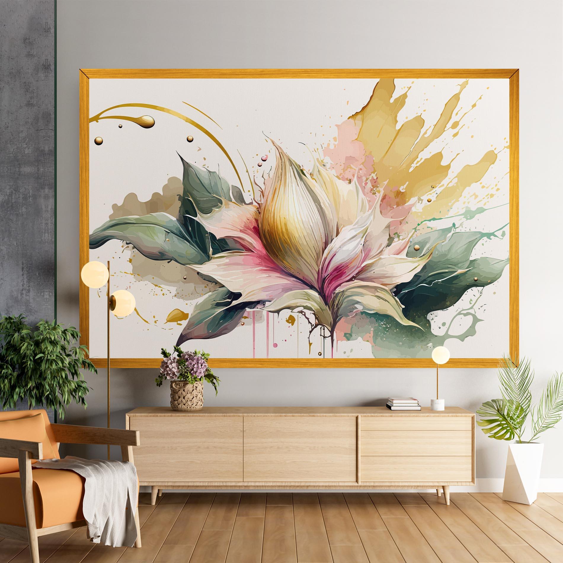 Картина на платно Cream Pink Nature mockup 9