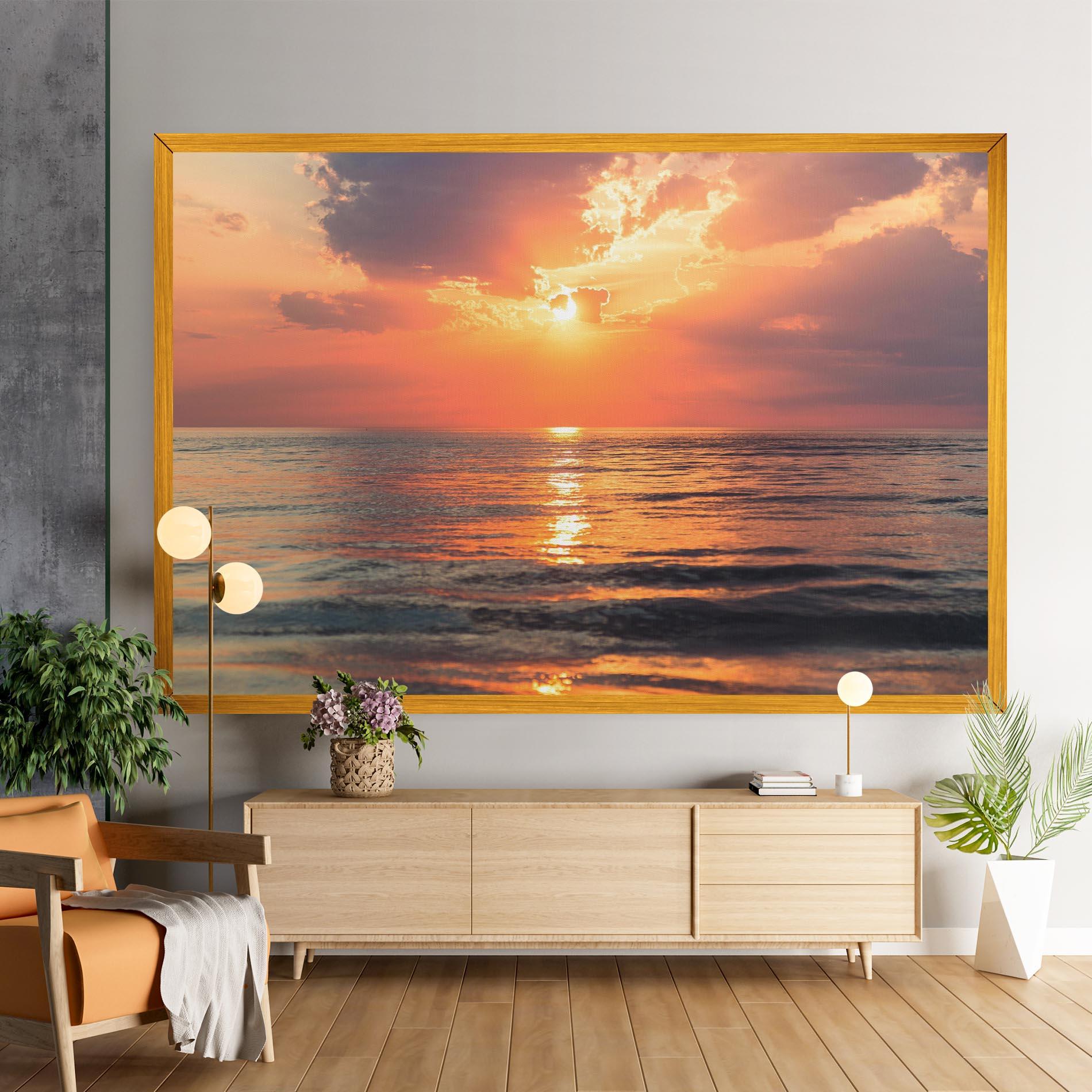 Картина на платно Orange Sunrise Cloud mockup 9