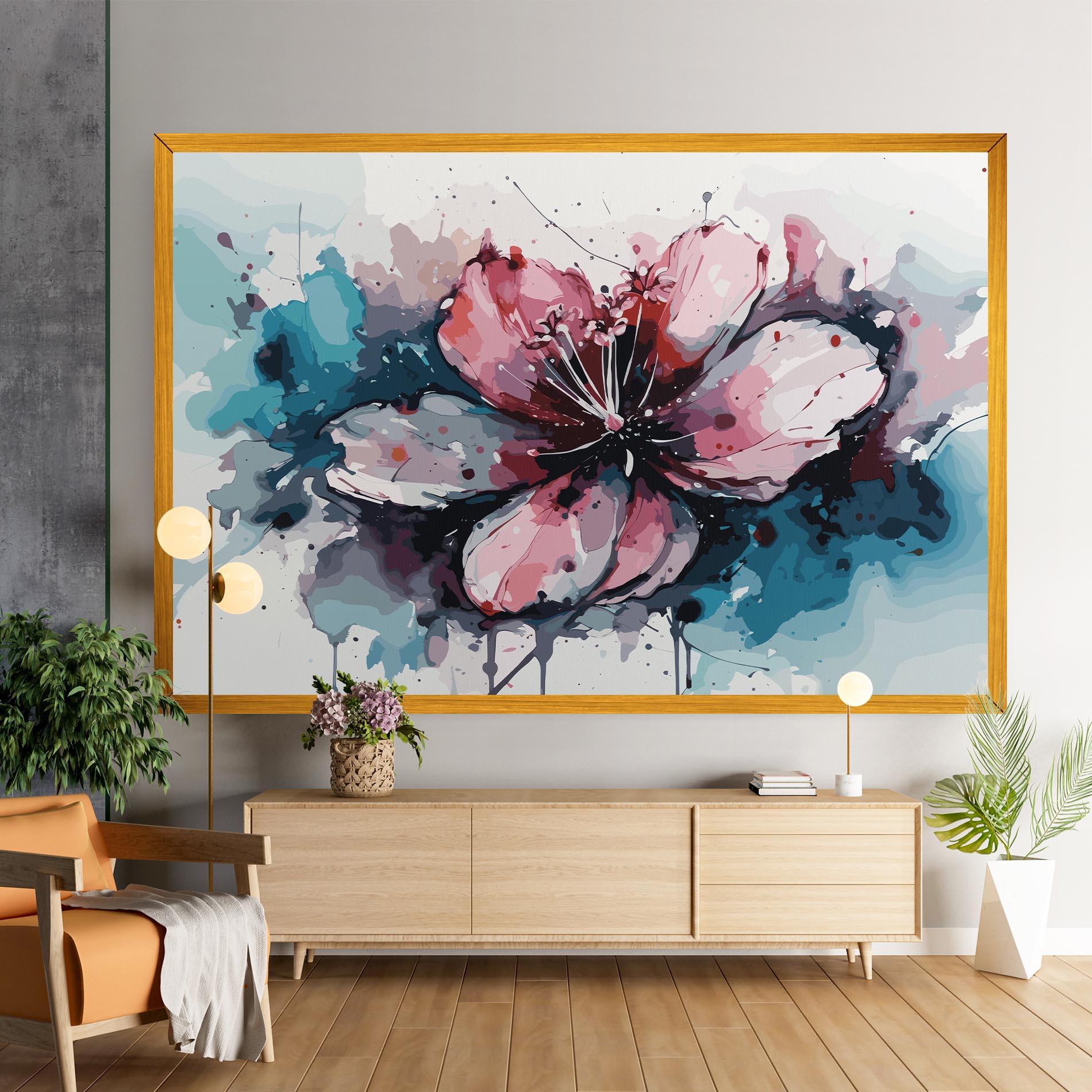 Картина на платно Pink Blue Nature mockup 9