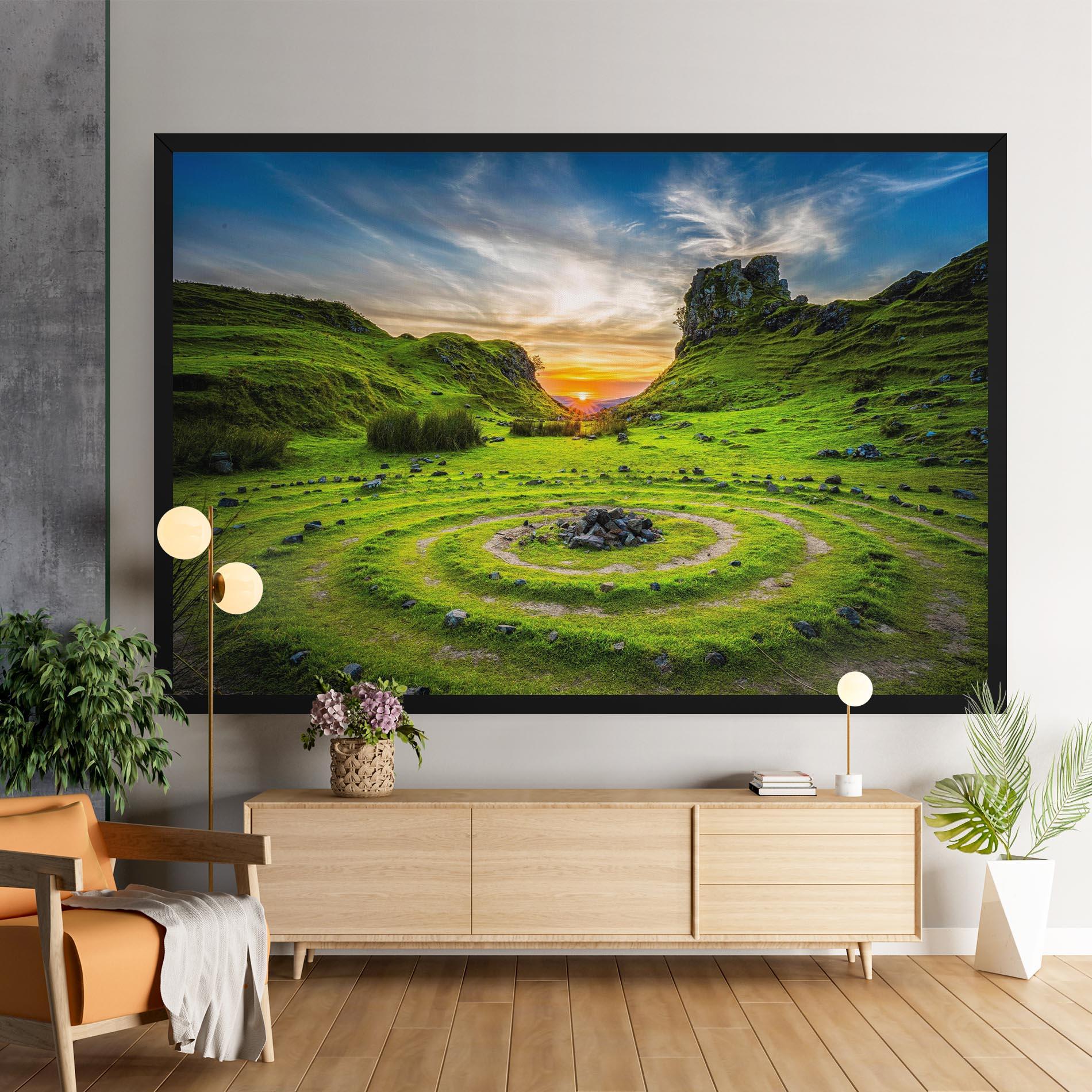 Картина на платно Green Circle Nature mockup 9