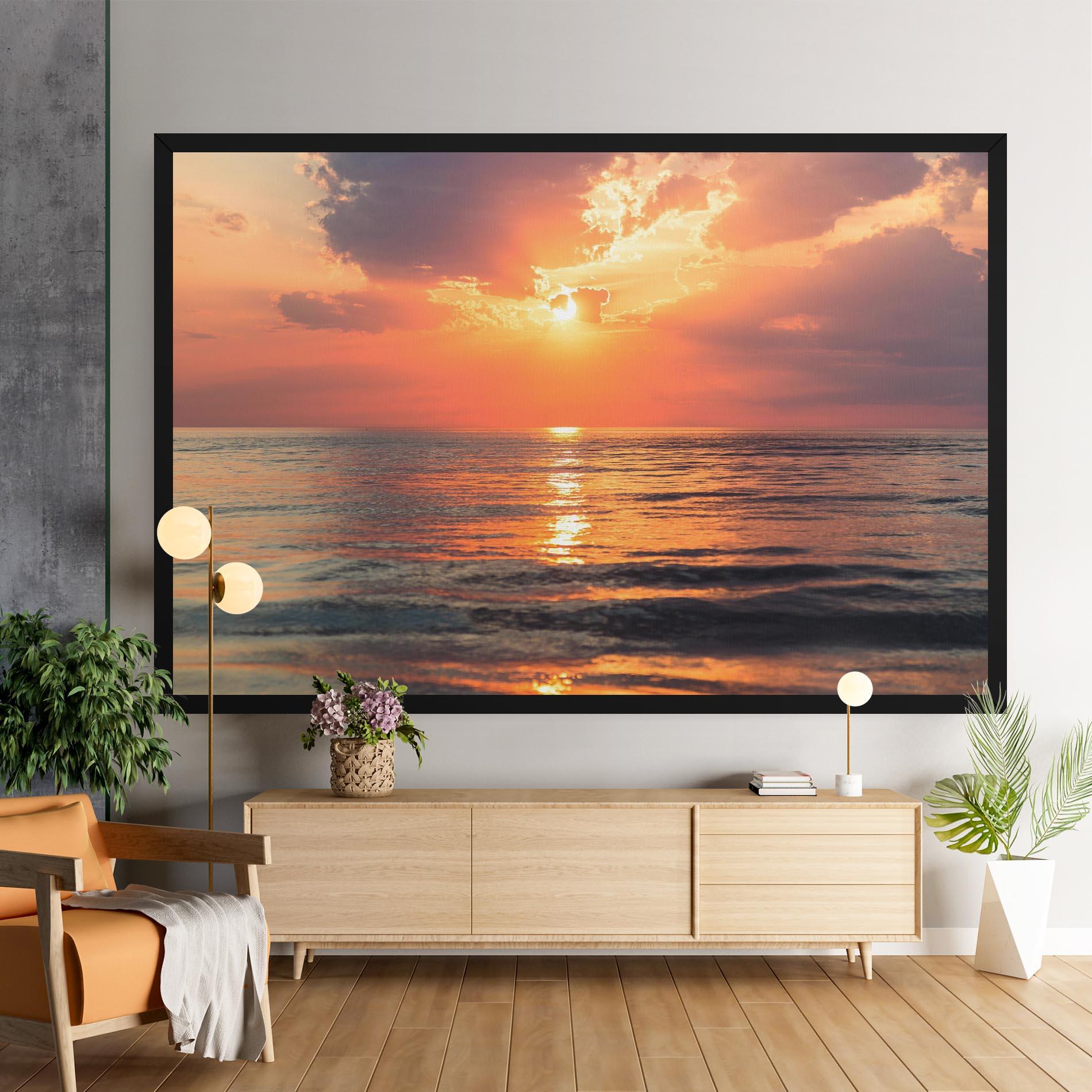 Картина на платно Orange Sunrise Cloud mockup 9