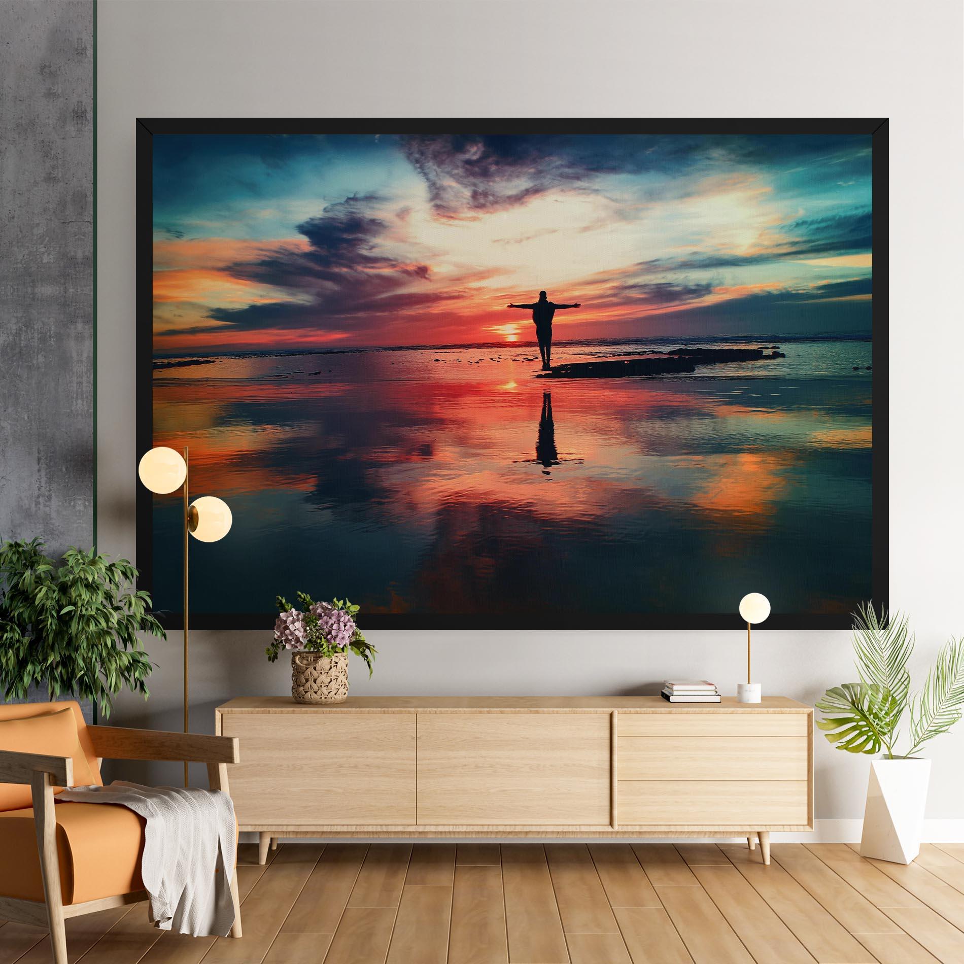 Картина на платно Pink Purple Sky Man mockup 9