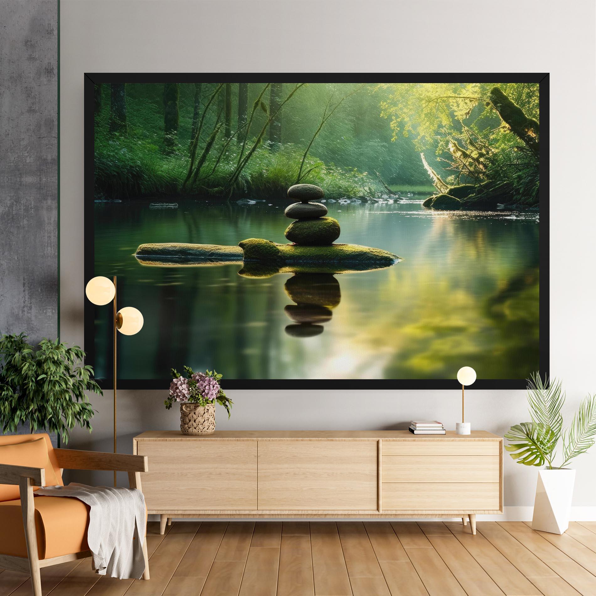 Картина на платно Spiritual Stones mockup 9