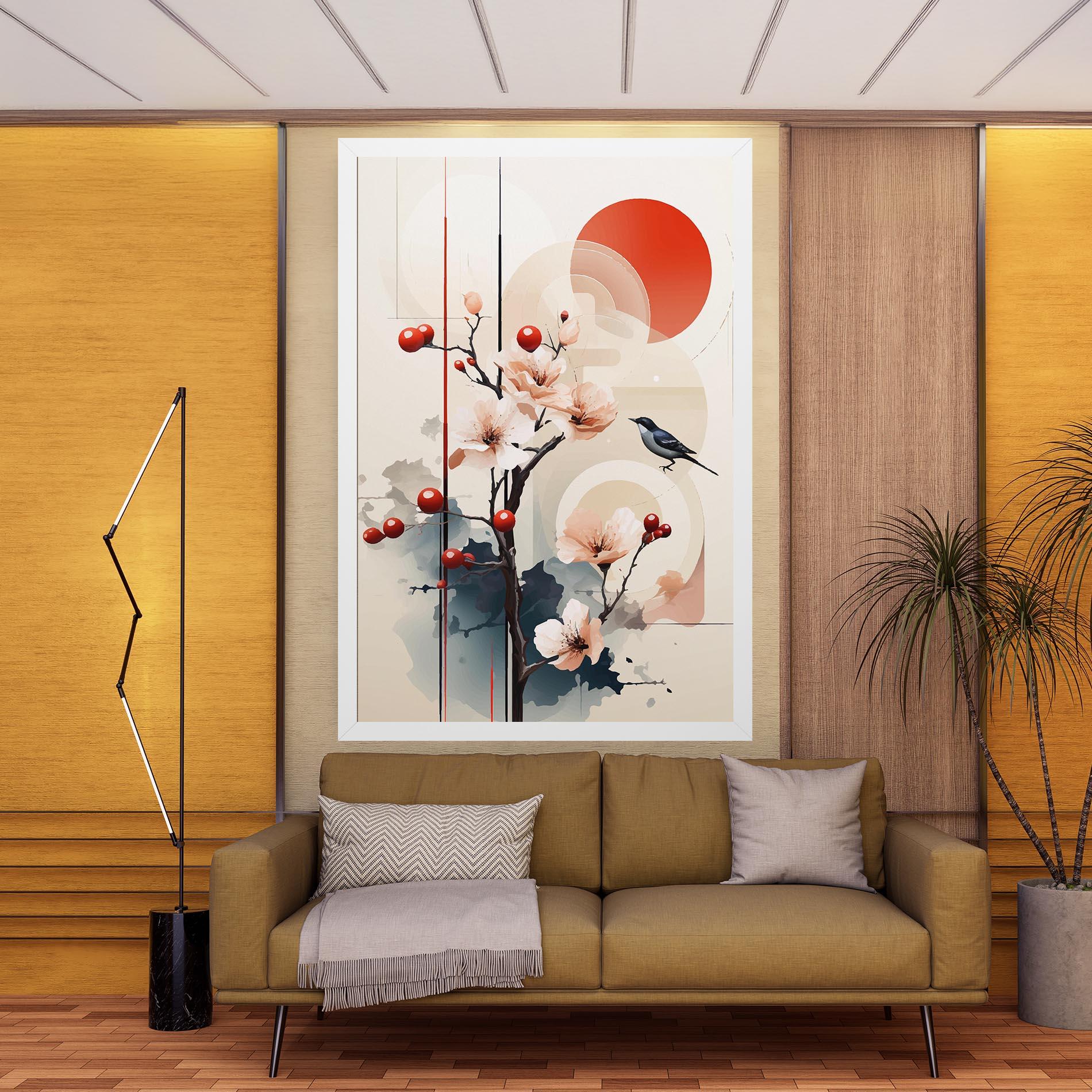 Картина на платно Cream Nature mockup 9