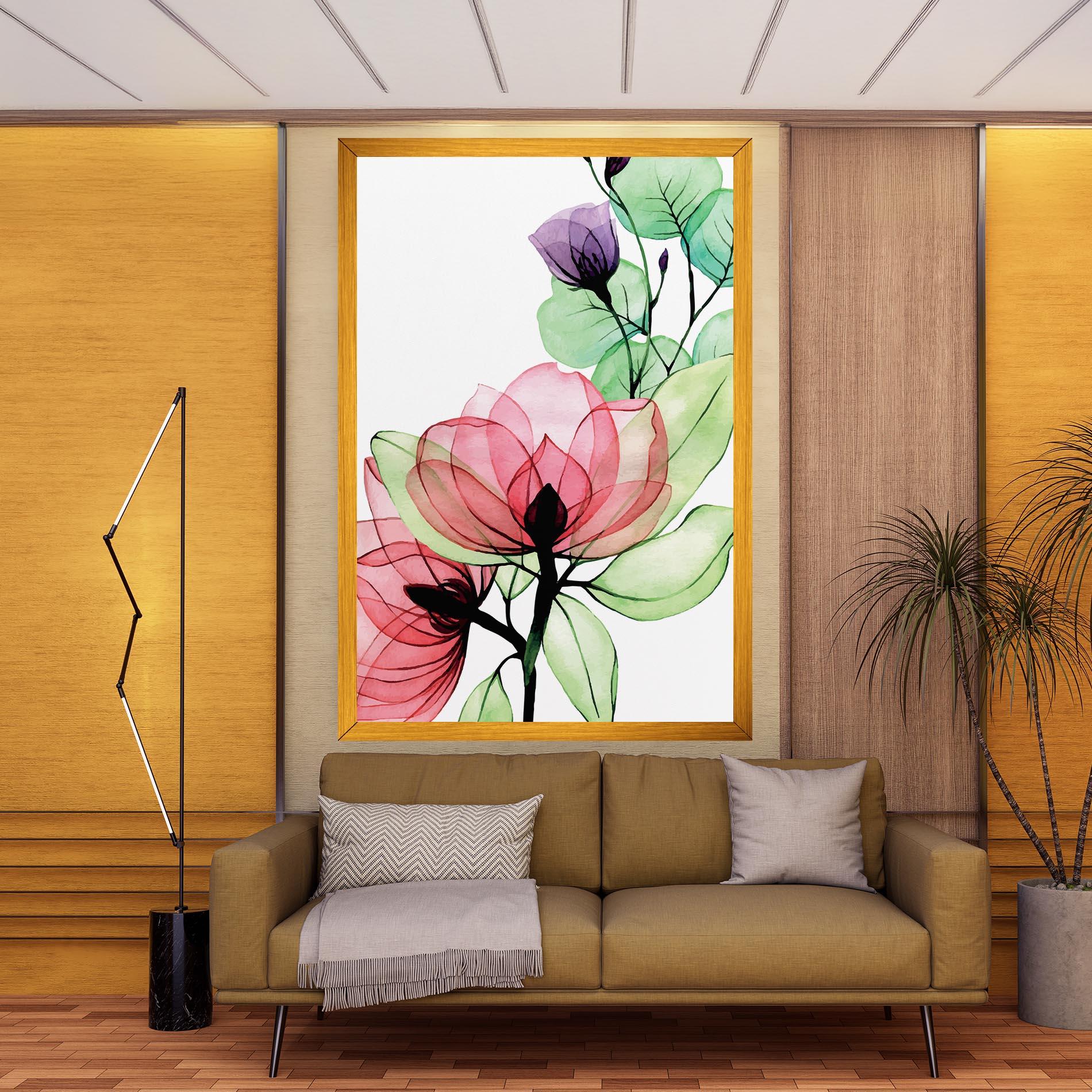 Картина на платно Pink Green Nature mockup 9