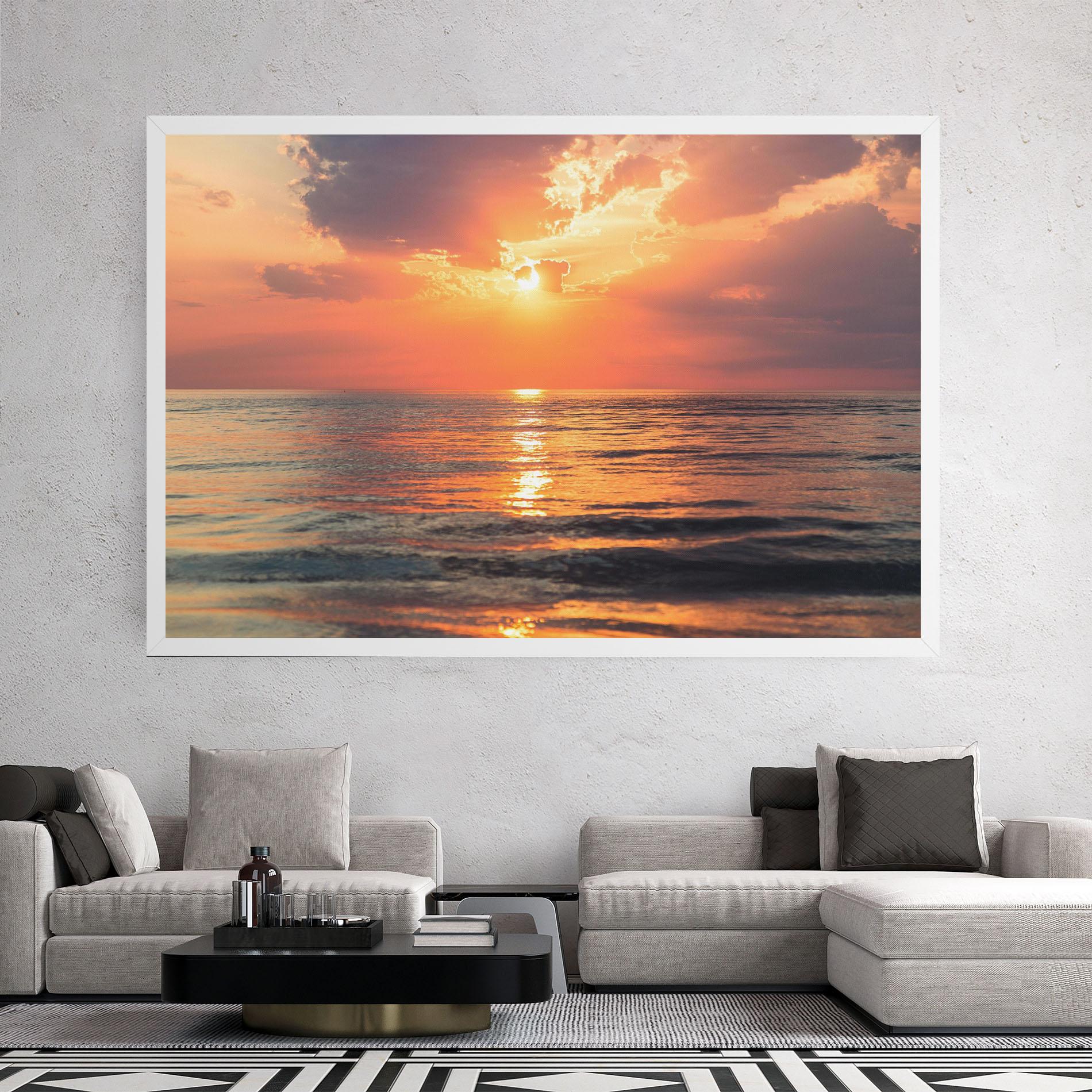 Картина на платно Orange Sunrise Cloud mockup 2