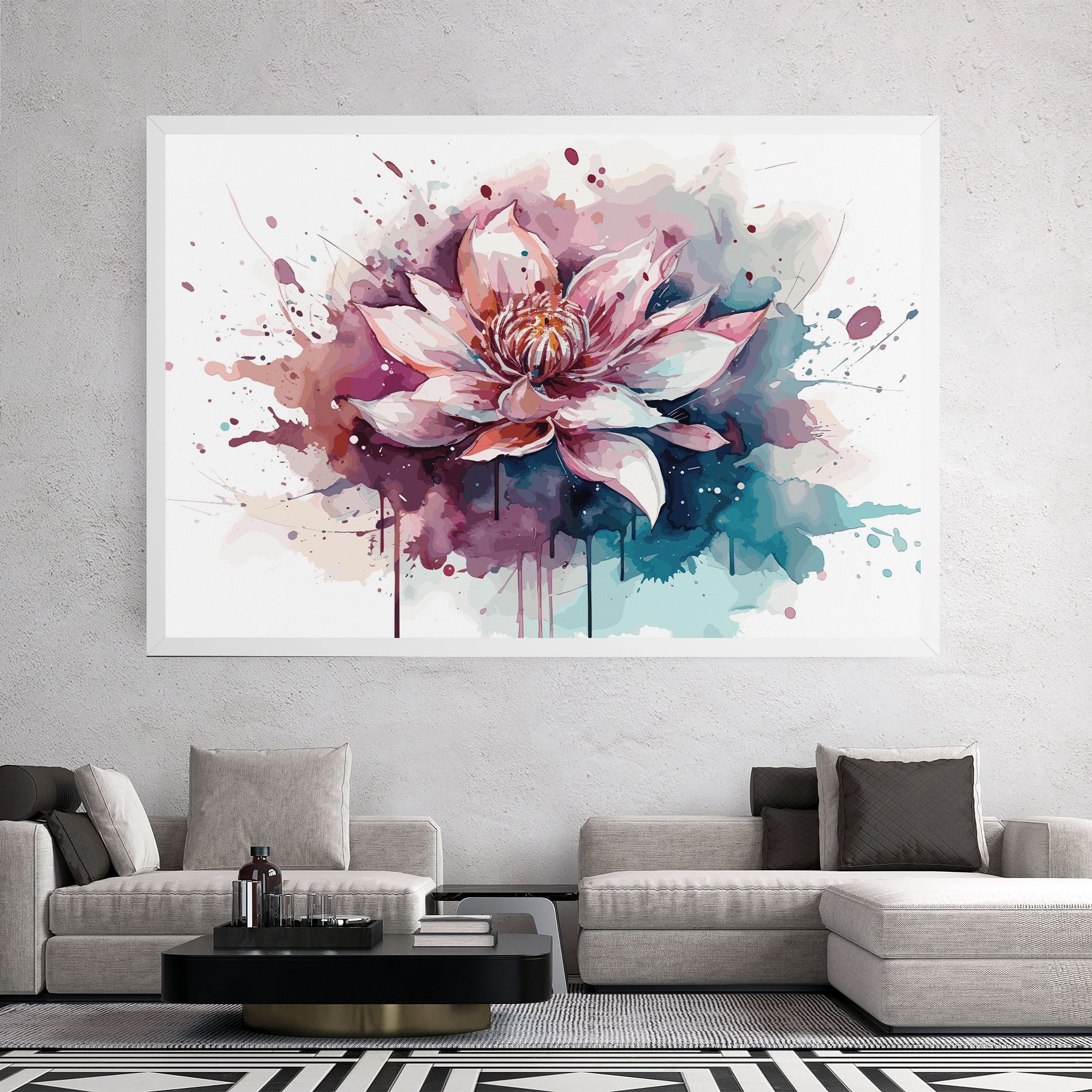 Pretty Pink Lotus Art mockup 2