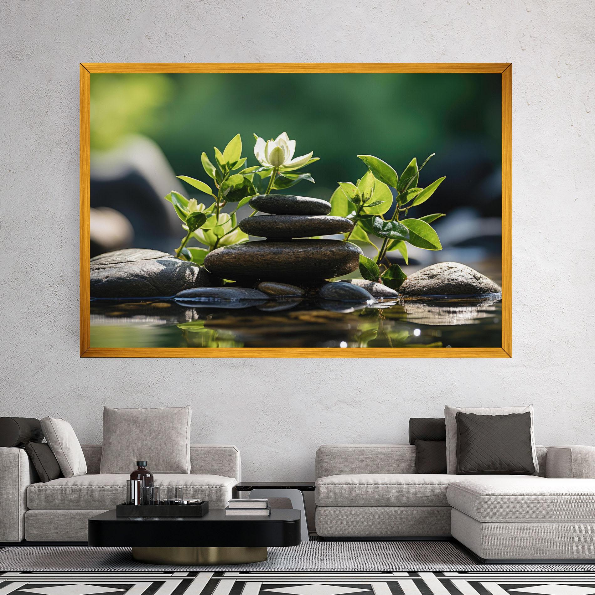 Картина на платно Cinematic Stones mockup 2