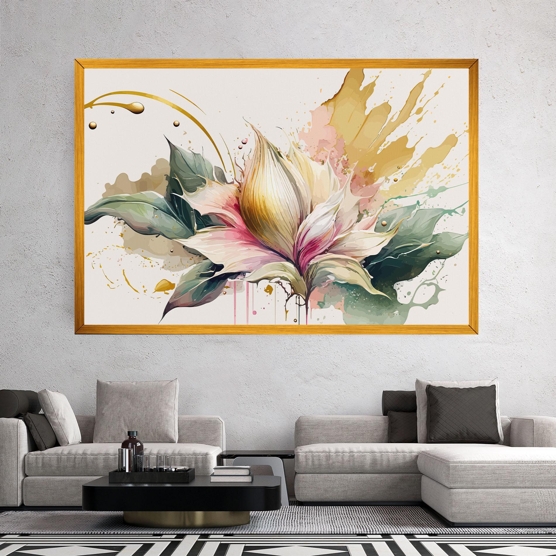 Картина на платно Cream Pink Nature mockup 2