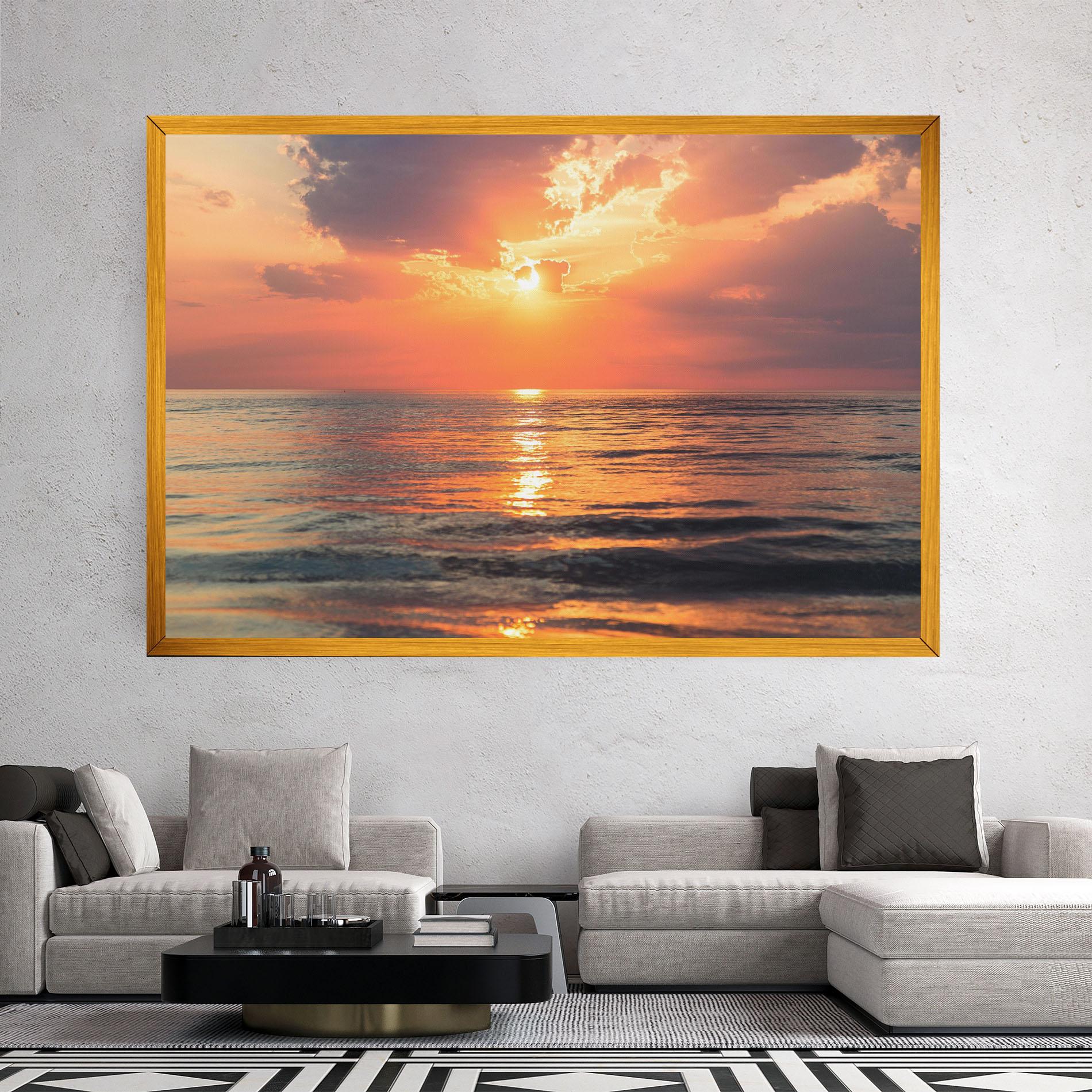 Картина на платно Orange Sunrise Cloud mockup 2