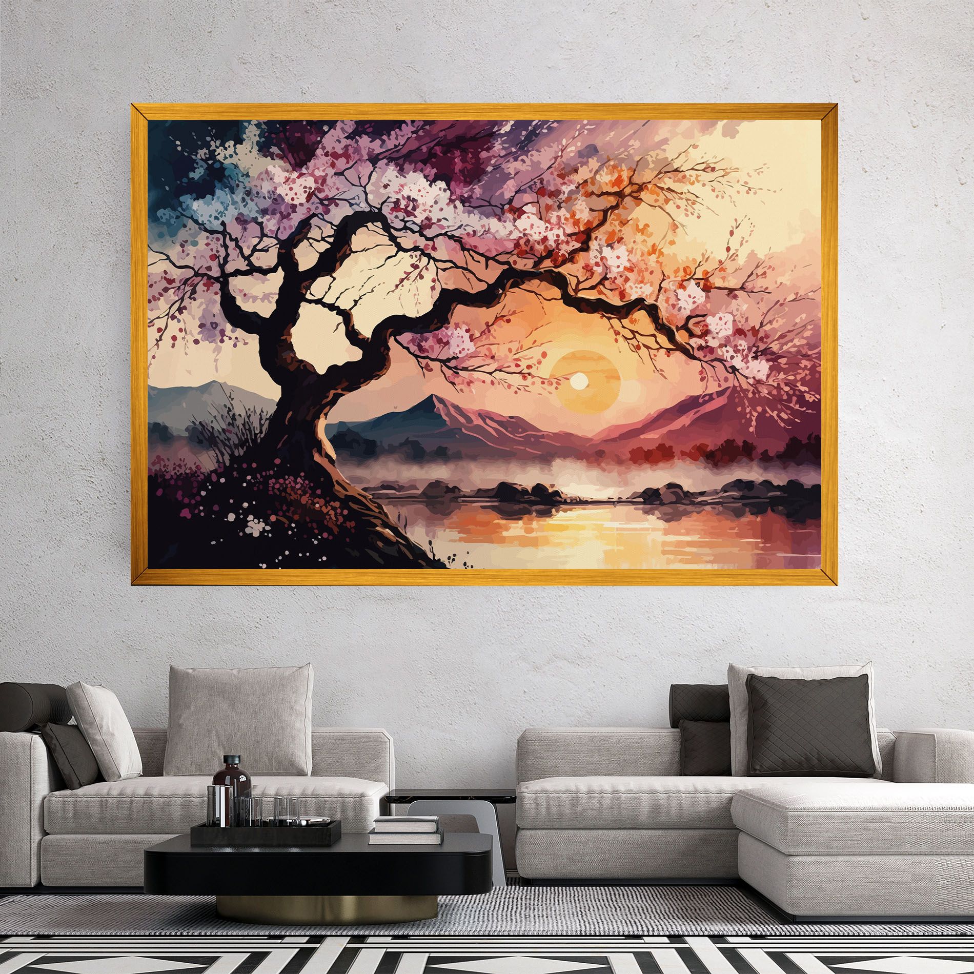 Pink Tree Nature mockup 2