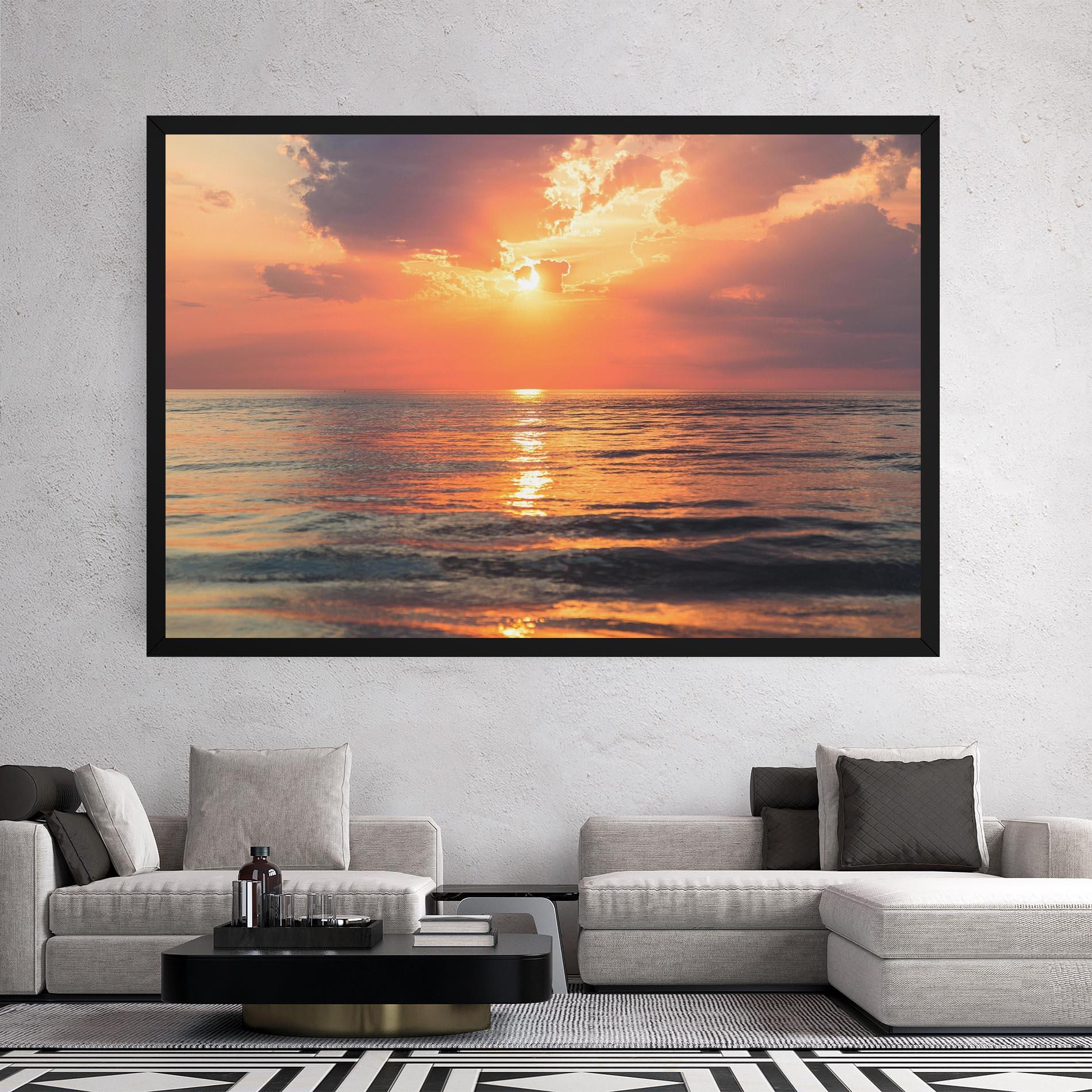 Картина на платно Orange Sunrise Cloud mockup 2