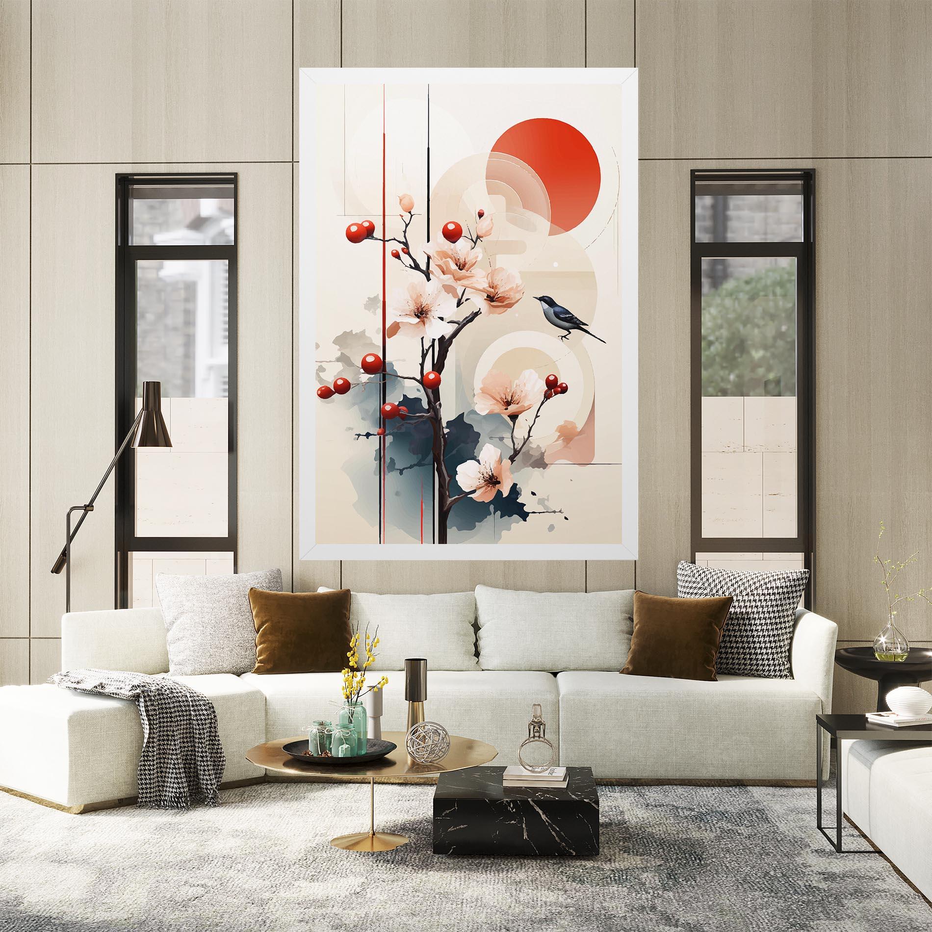 Картина на платно Cream Nature mockup 2