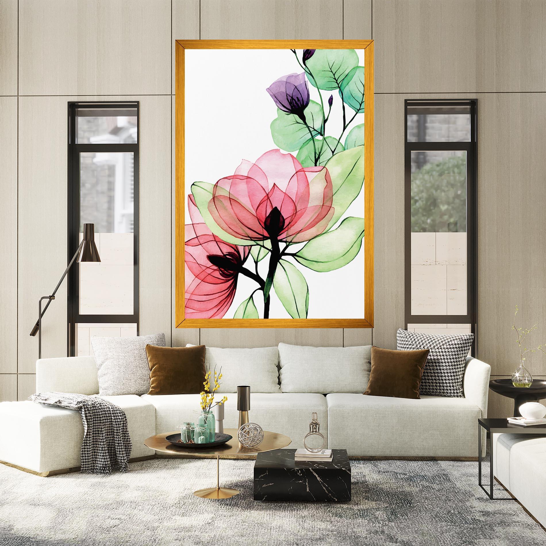 Картина на платно Pink Green Nature mockup 2