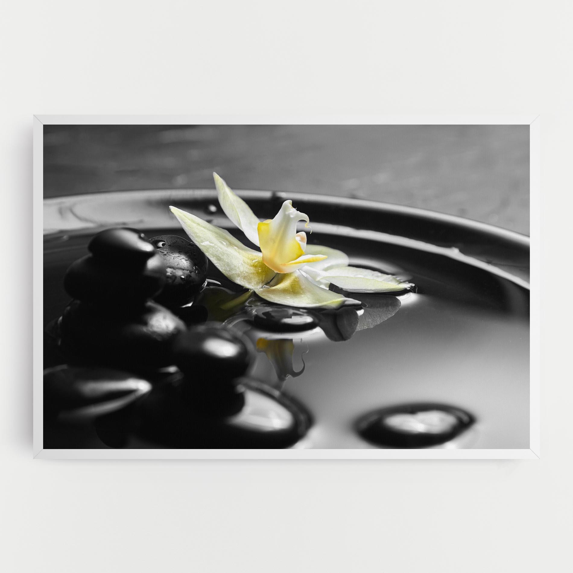 Картина на платно Pebbles Yellow Flower mockup 0