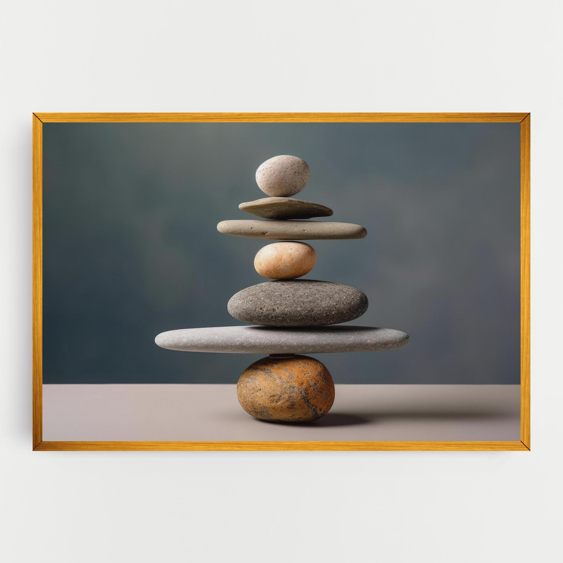 Картина на платно Balance Pebbles Pyramid mockup 0