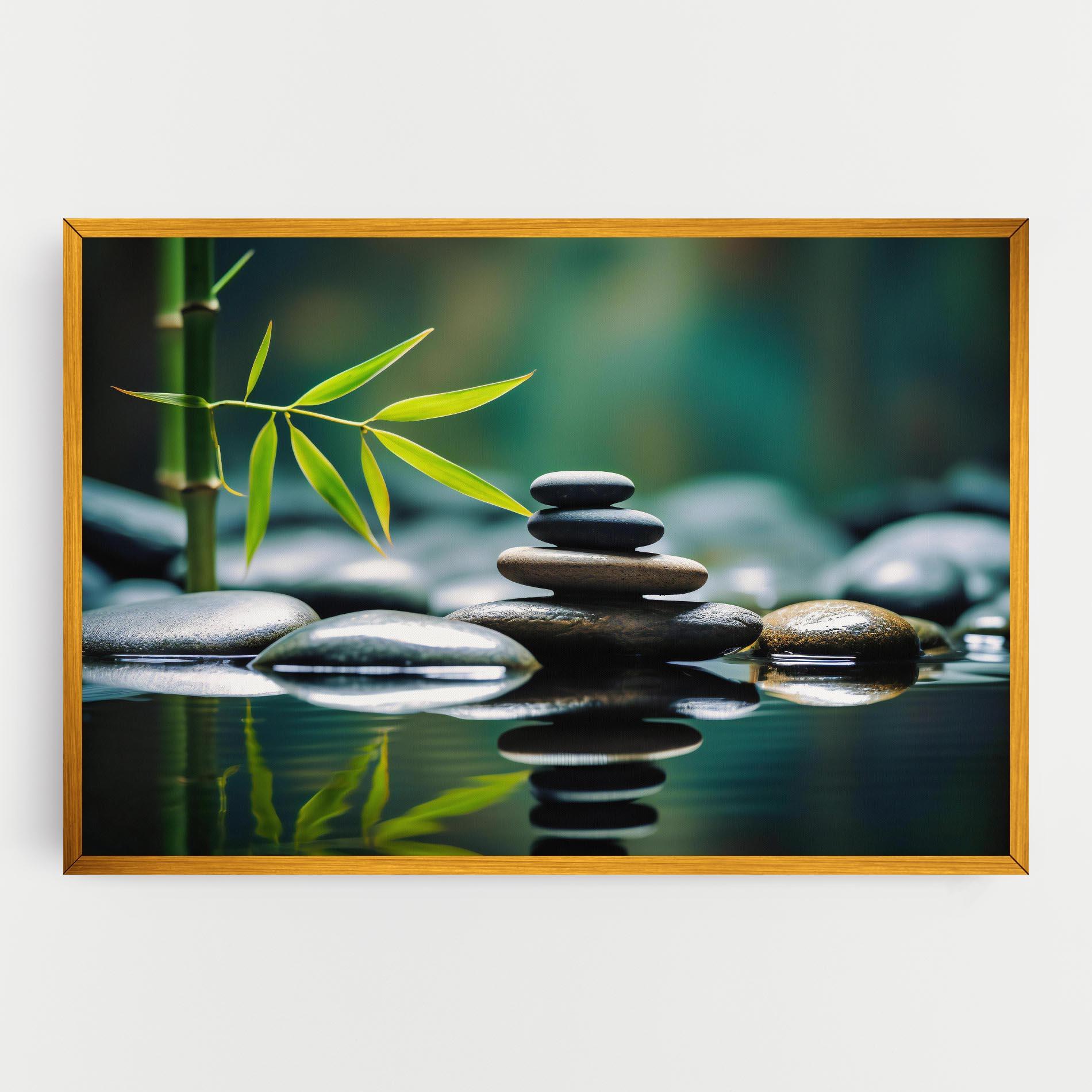 Картина на платно Bamboo Stones mockup 0