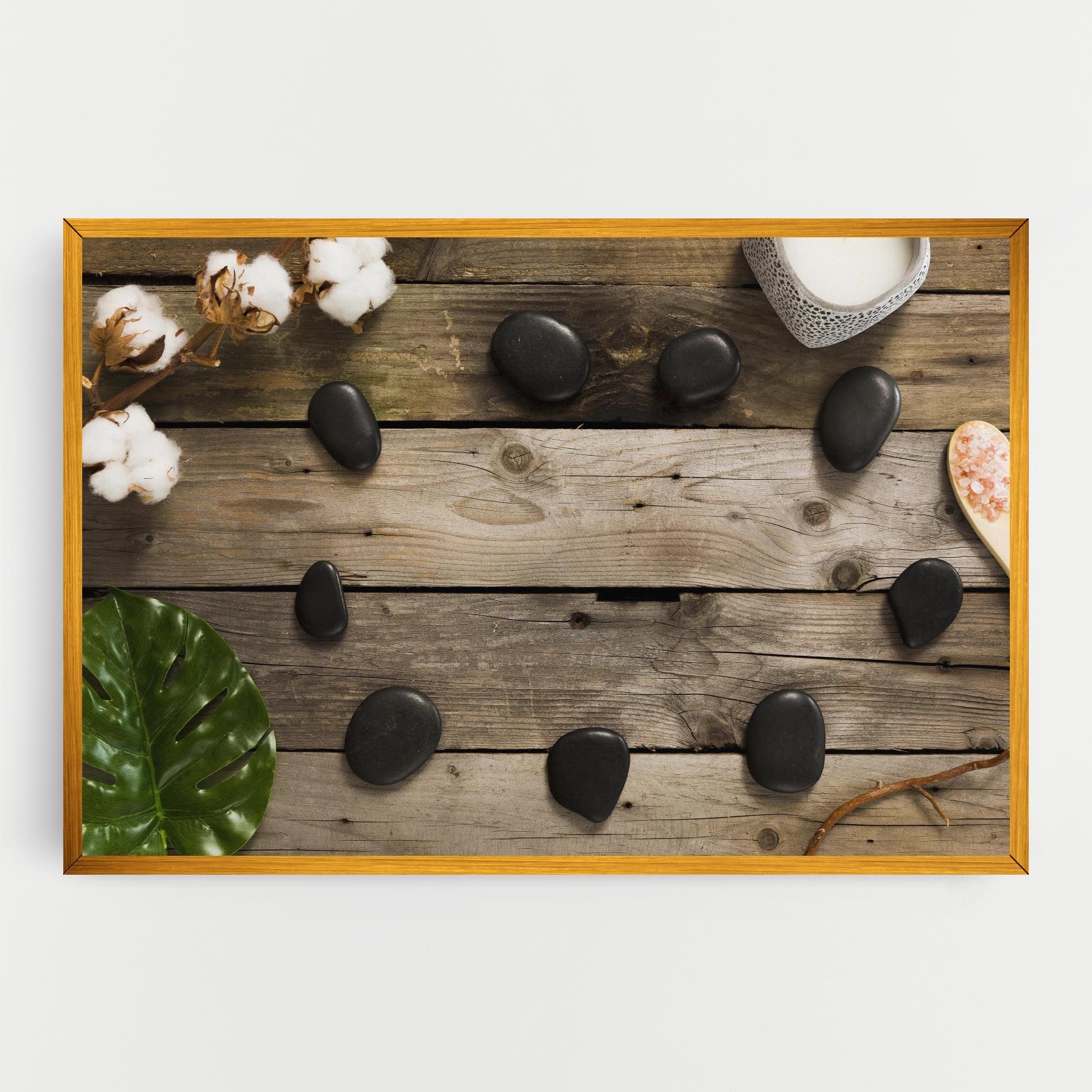 Cotton Flowers Stones mockup 0