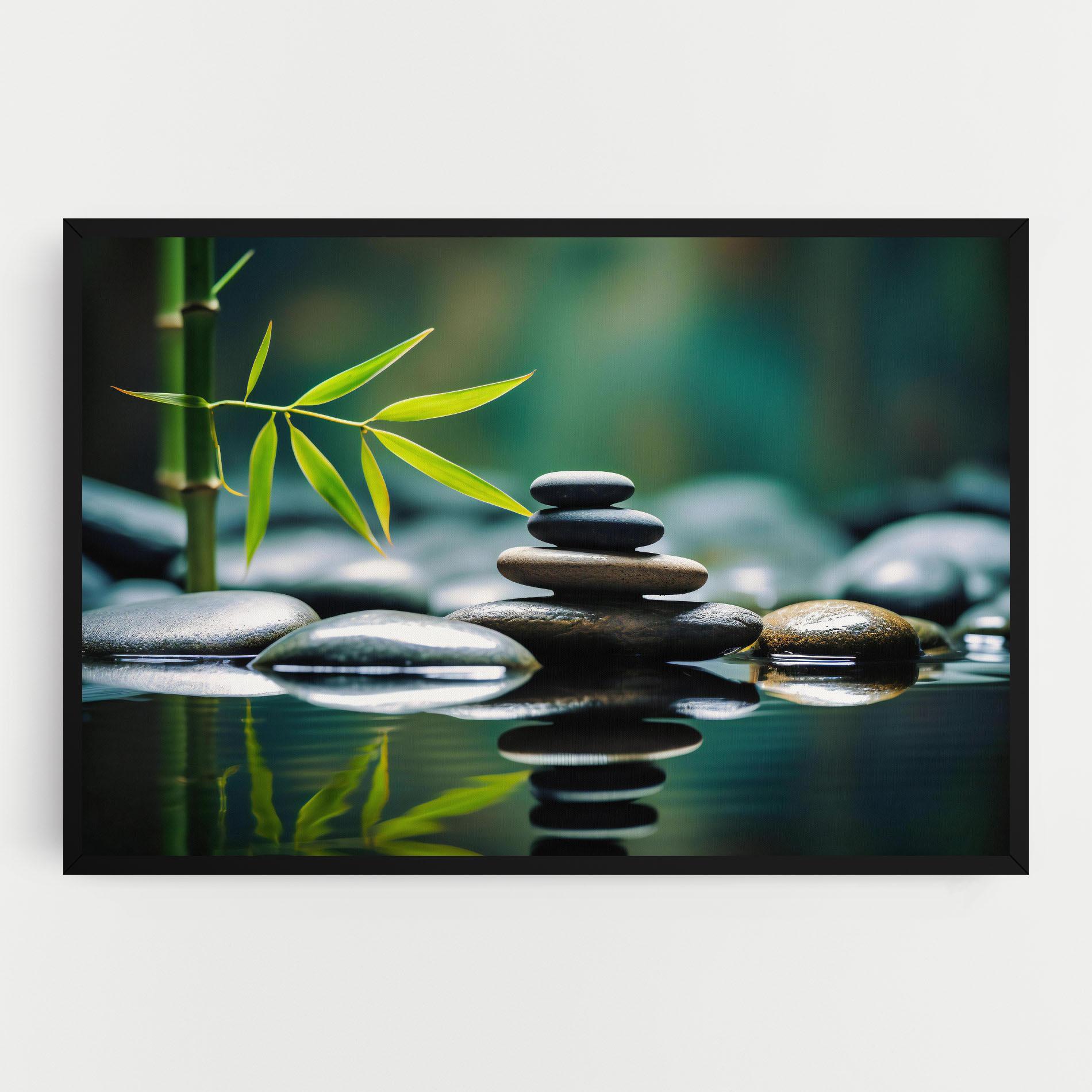 Картина на платно Bamboo Stones mockup 0