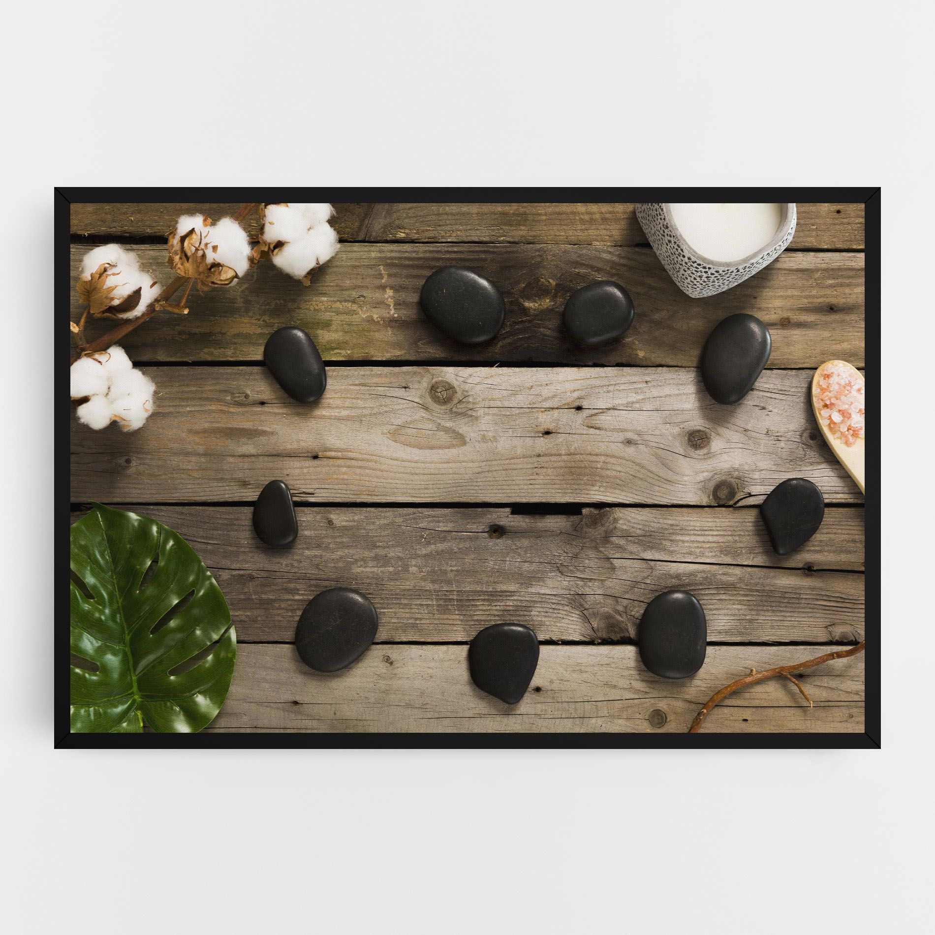 Cotton Flowers Stones mockup 0