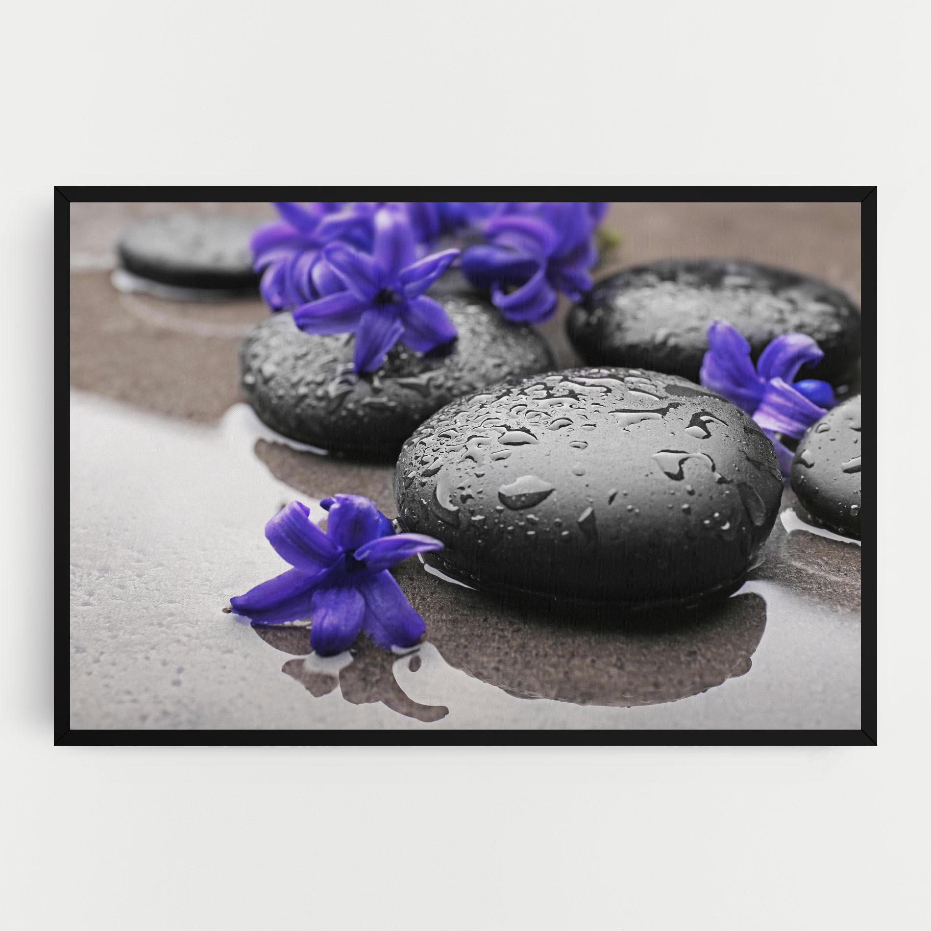 Картина на платно Spa Purple Rock mockup 0