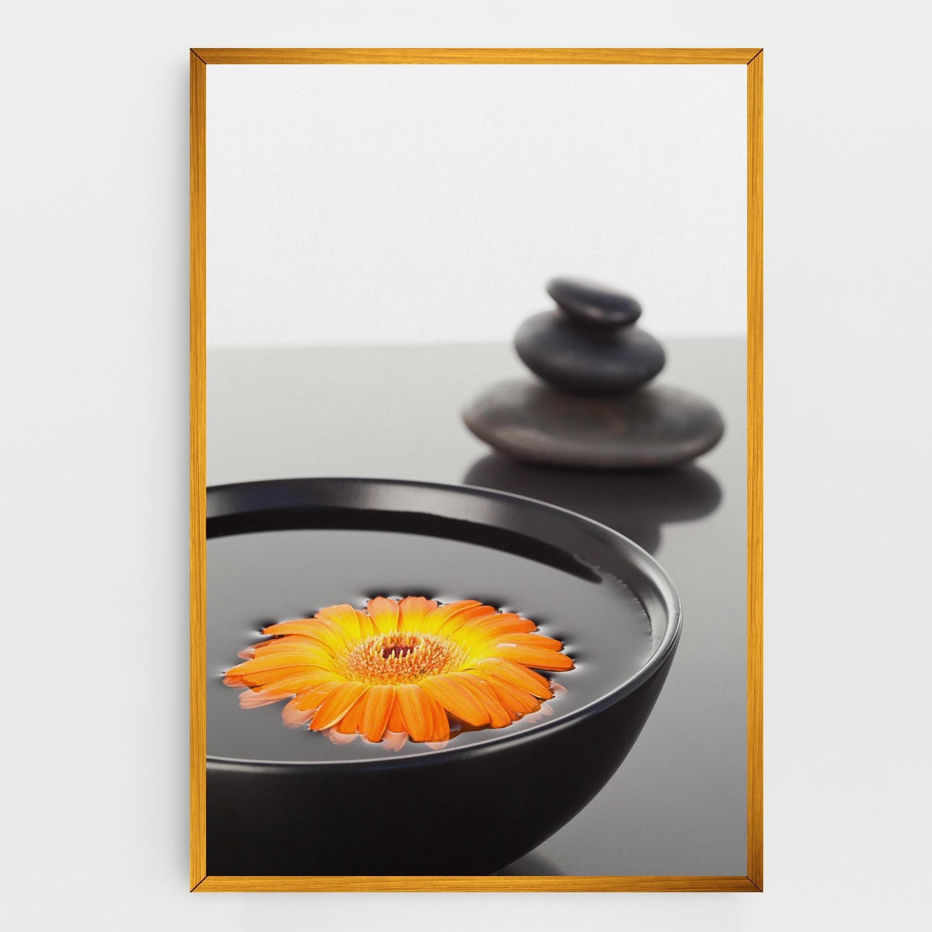 Картина на платно Stone Orange Flower mockup 0