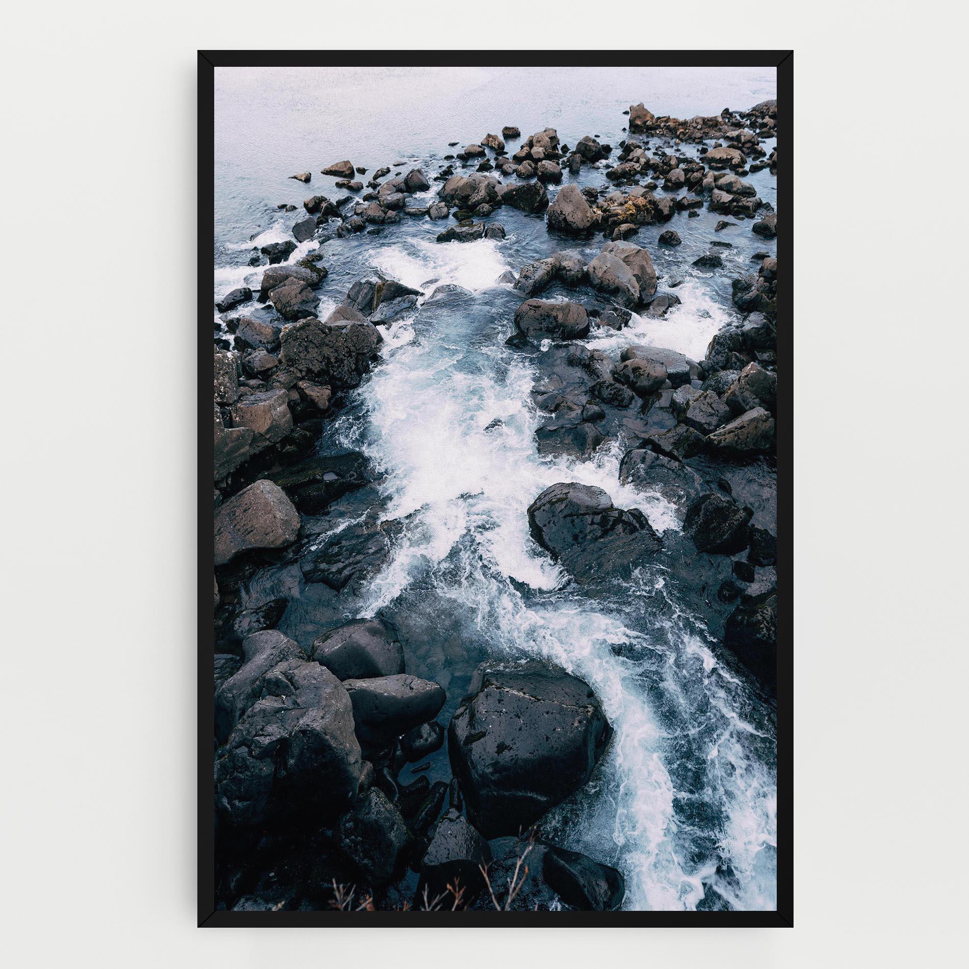 Картина на платно Mountain River Rock mockup 0