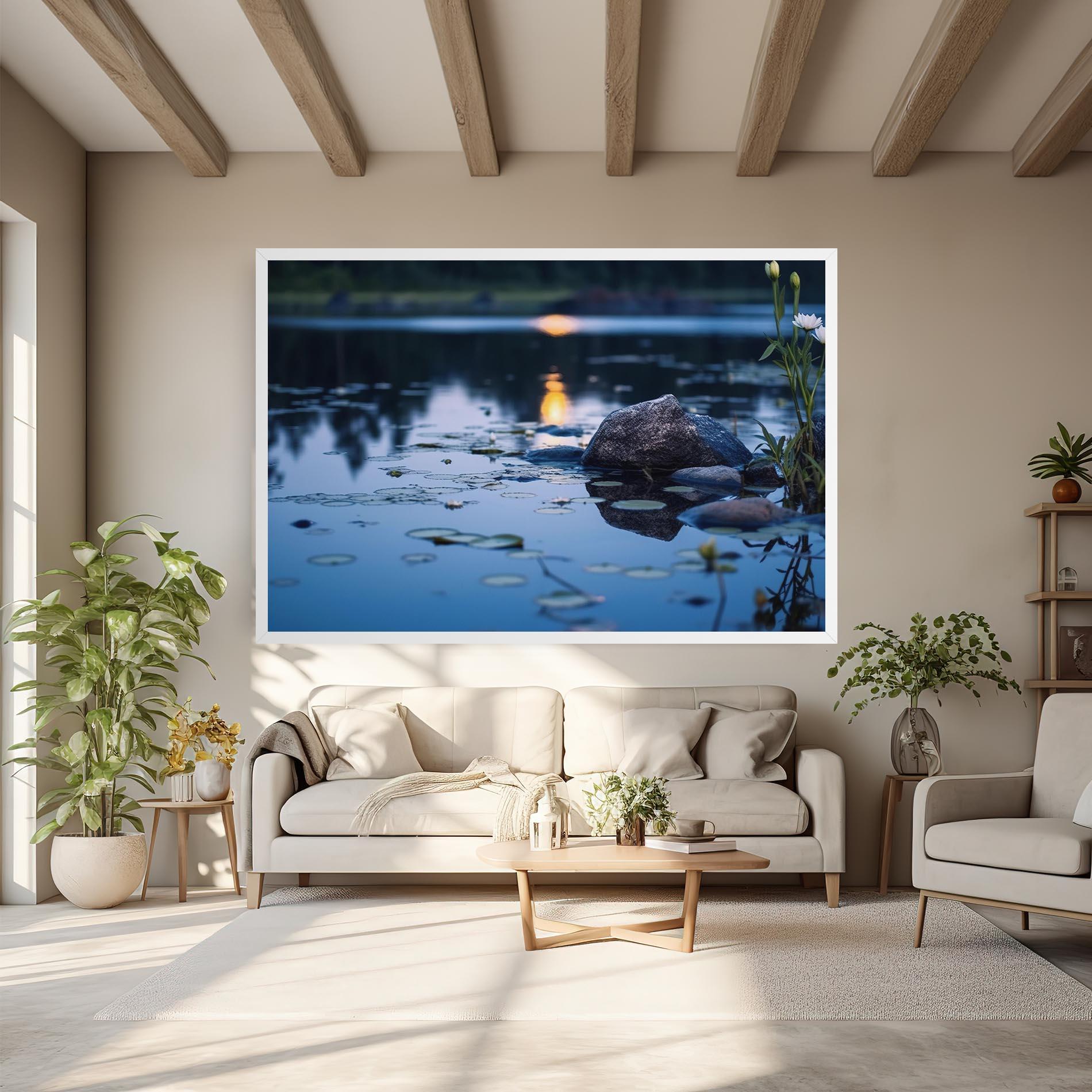 Картина на платно Water Stones mockup 6