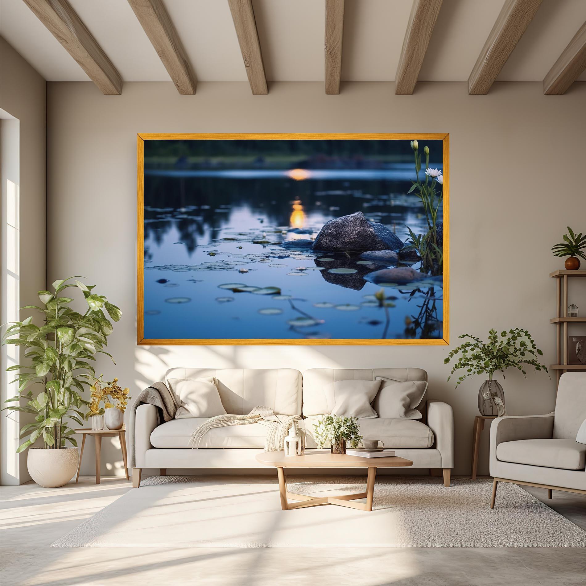 Картина на платно Water Stones mockup 6