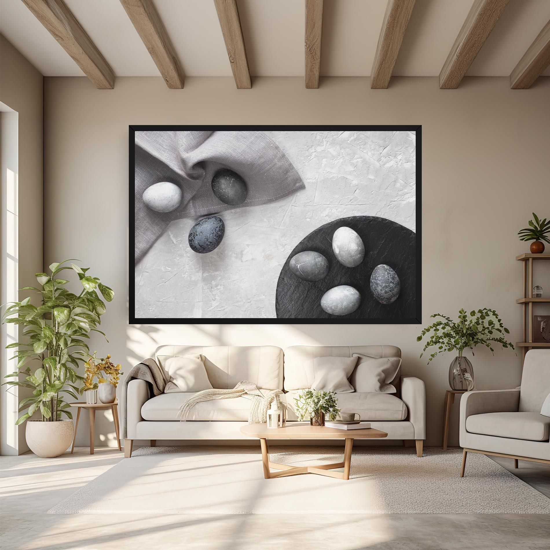 Картина на платно Eggs Stone mockup 6