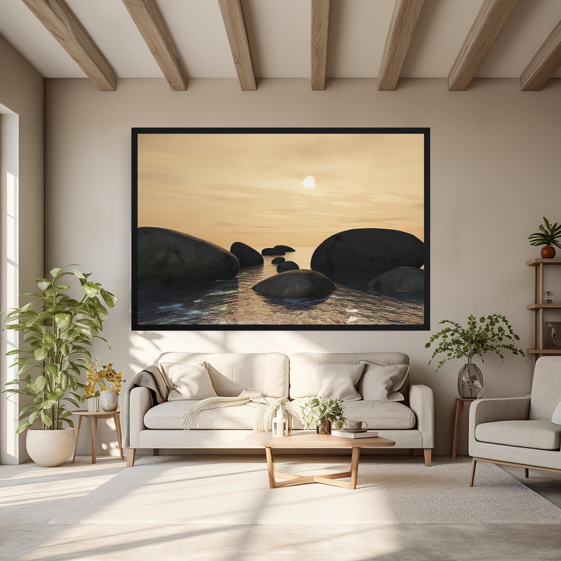 Картина на платно Peace Rock mockup 6