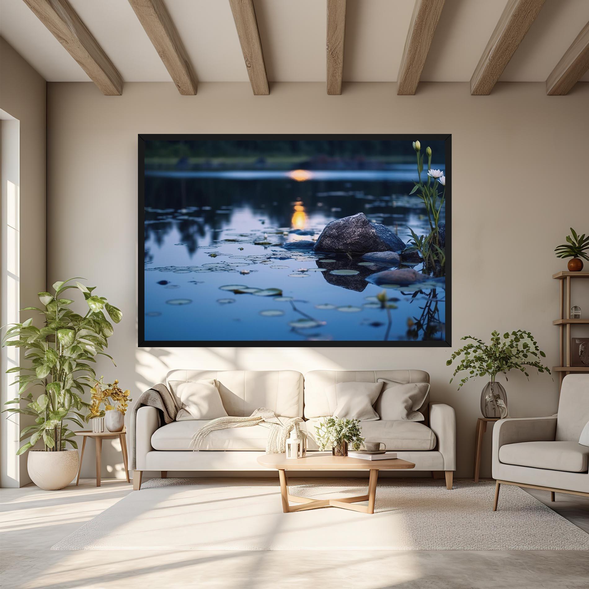Картина на платно Water Stones mockup 6