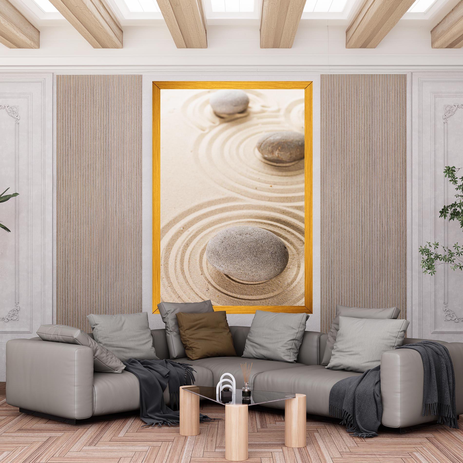Картина на платно Meditation Cream Stone mockup 6