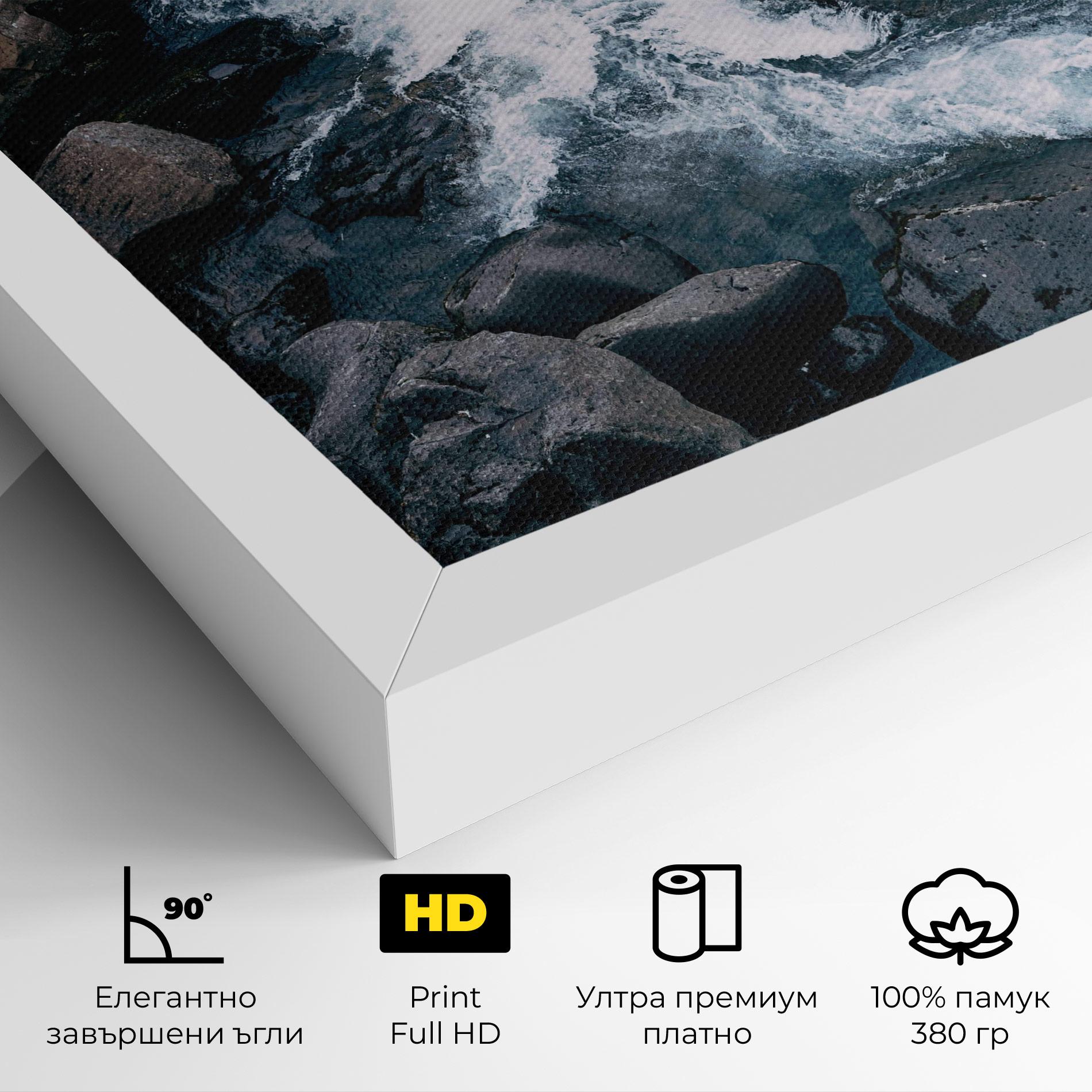 Картина на платно Mountain River Rock mockup 4