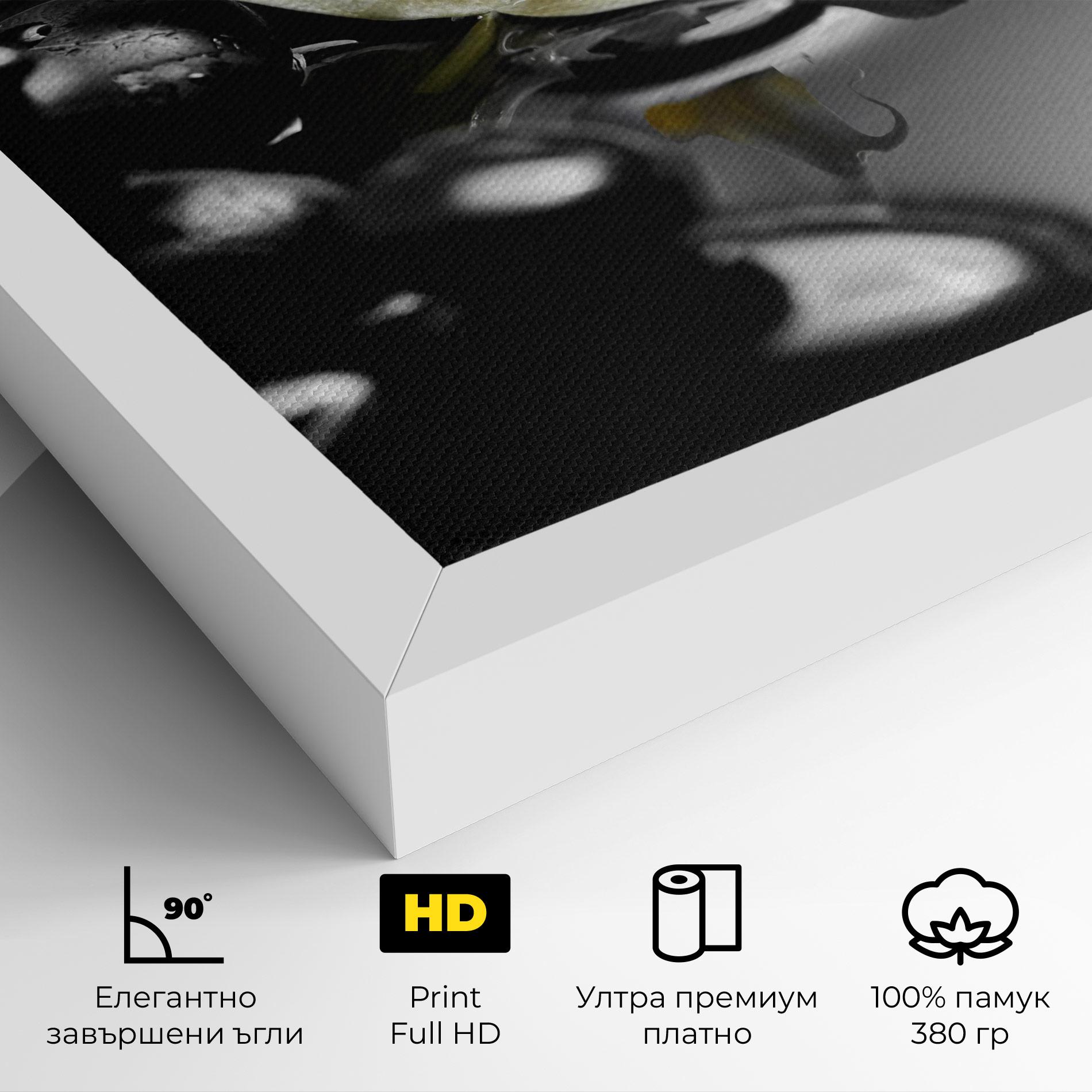 Картина на платно Pebbles Yellow Flower mockup 4